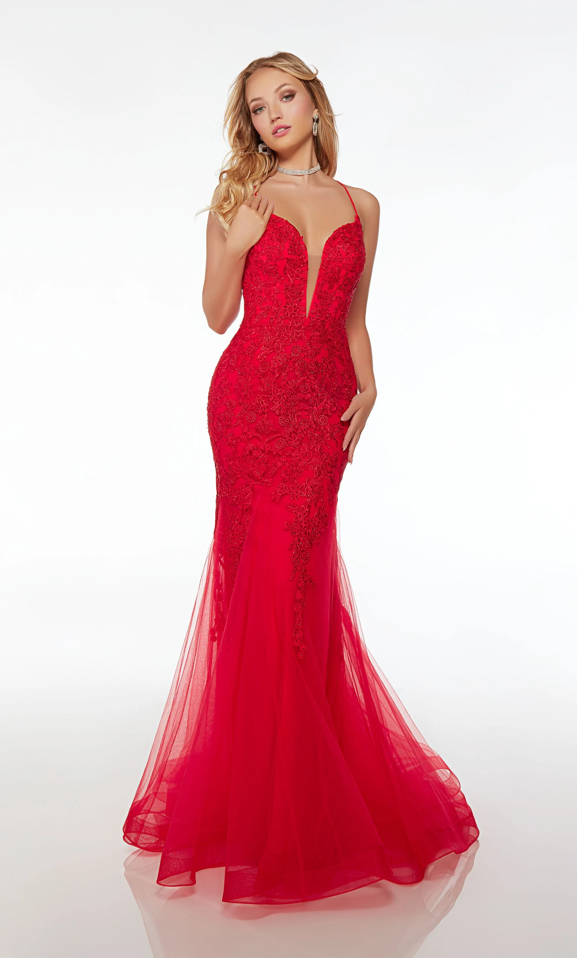 ALYCE Paris 61478 Alyce Long Plunging Corset Mermaid Dress sold by Alyce Paris product image thumbnail 3