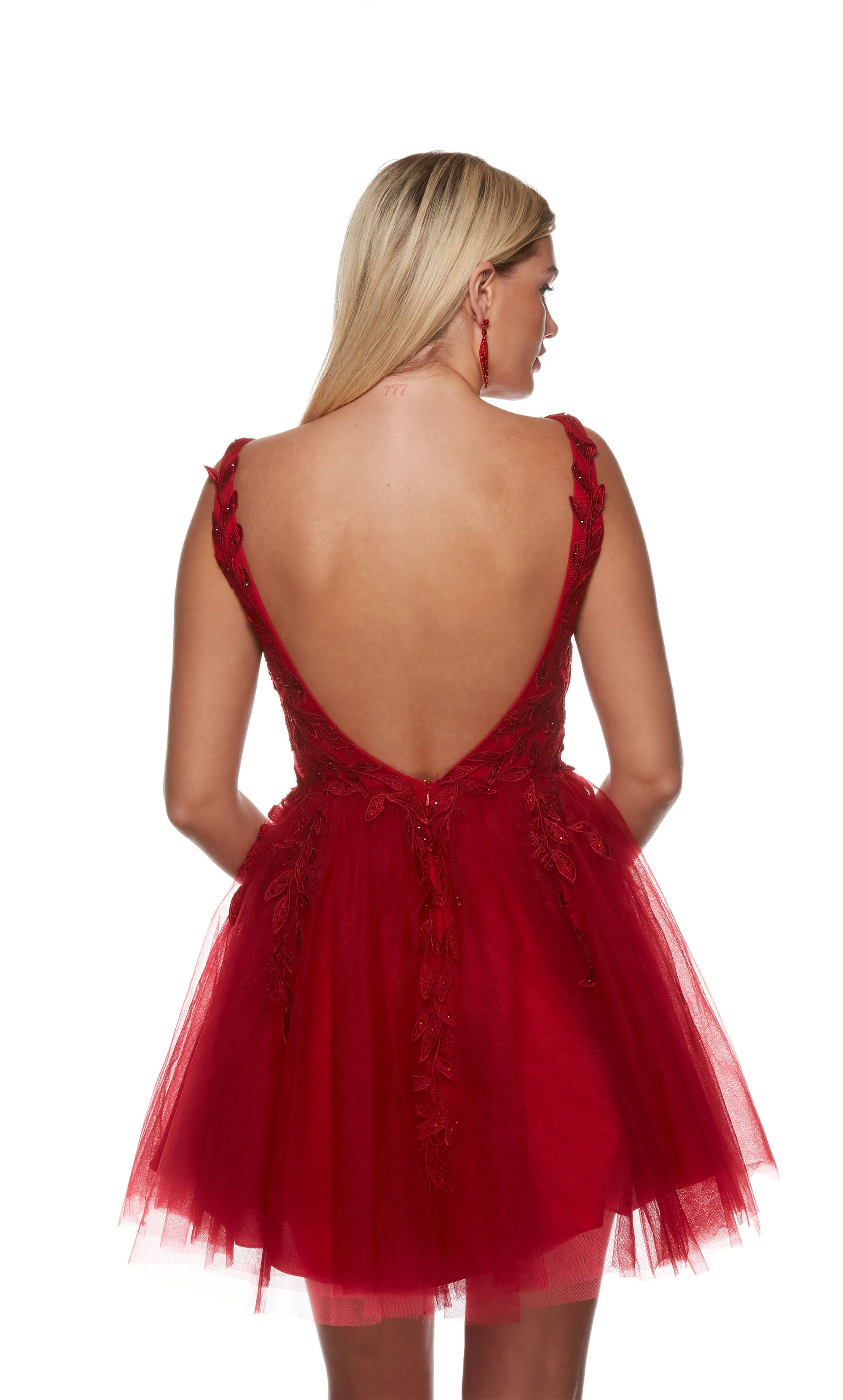 Formal Dress: 3163. Short, Plunging Neckline, A-line, Open Back sold by Alyce Paris product image thumbnail 2