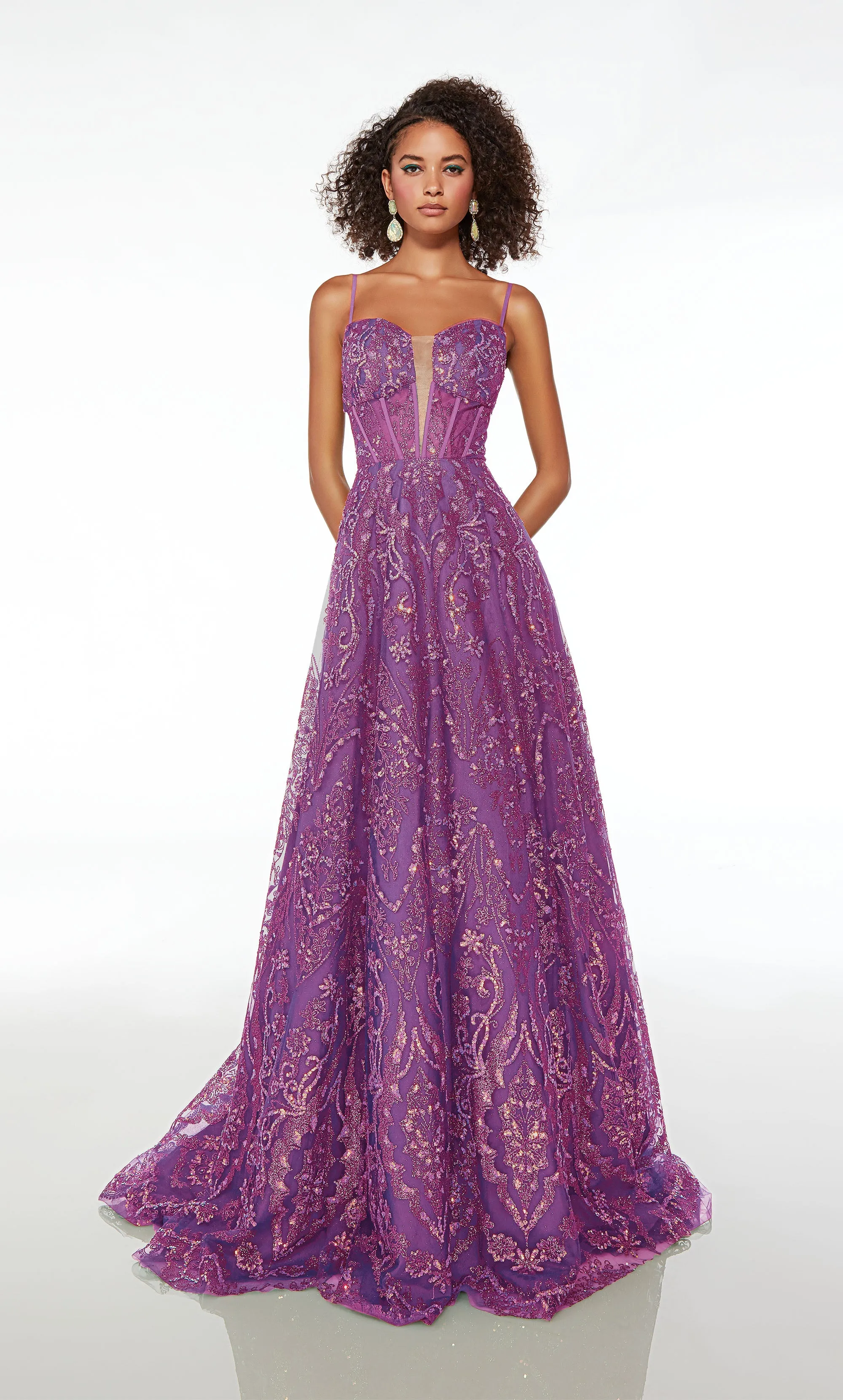 Formal Dress: 61581. Long, Plunging Neckline, Ballgown sold by Alyce Paris product image thumbnail 3
