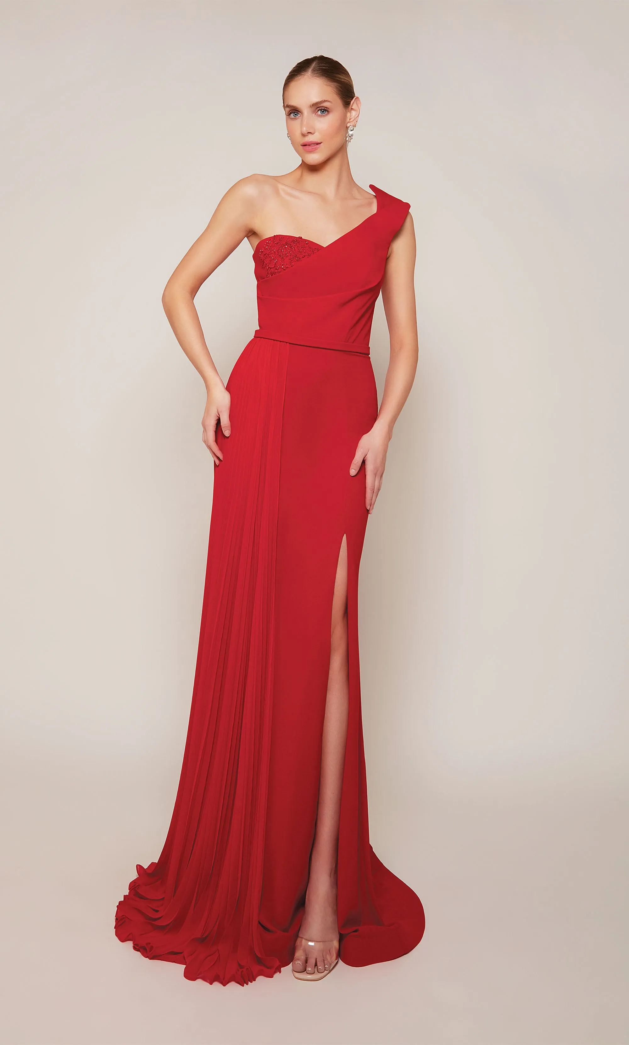 ALYCE Paris 27650 Special Occasion One Shoulder Neckline Slit Straight Dress sold by Alyce Paris product image thumbnail 3