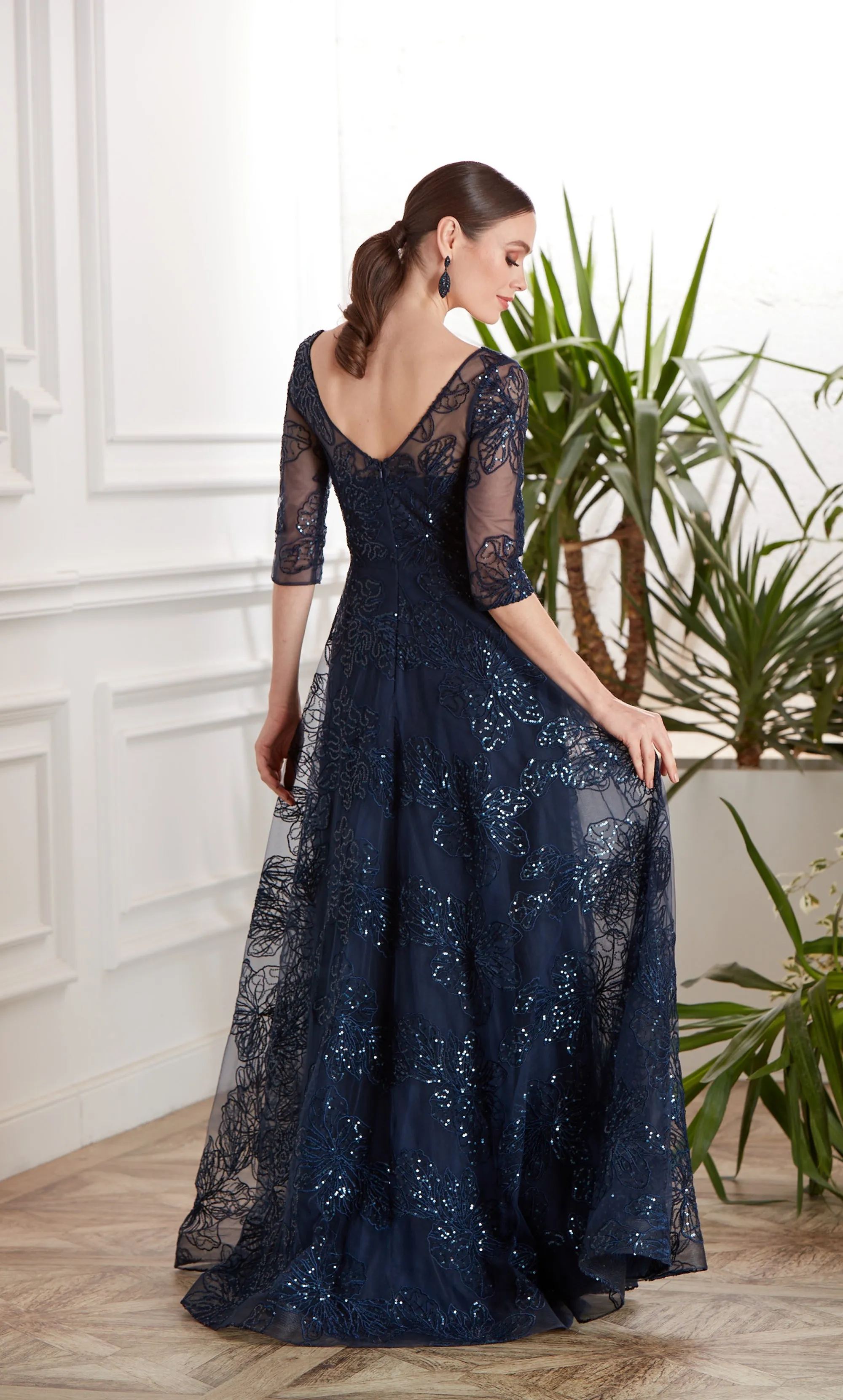 ALYCE Paris 27494 Special Occasion Illusion Neckline Embellished A Line Dress sold by Alyce Paris product image thumbnail 3