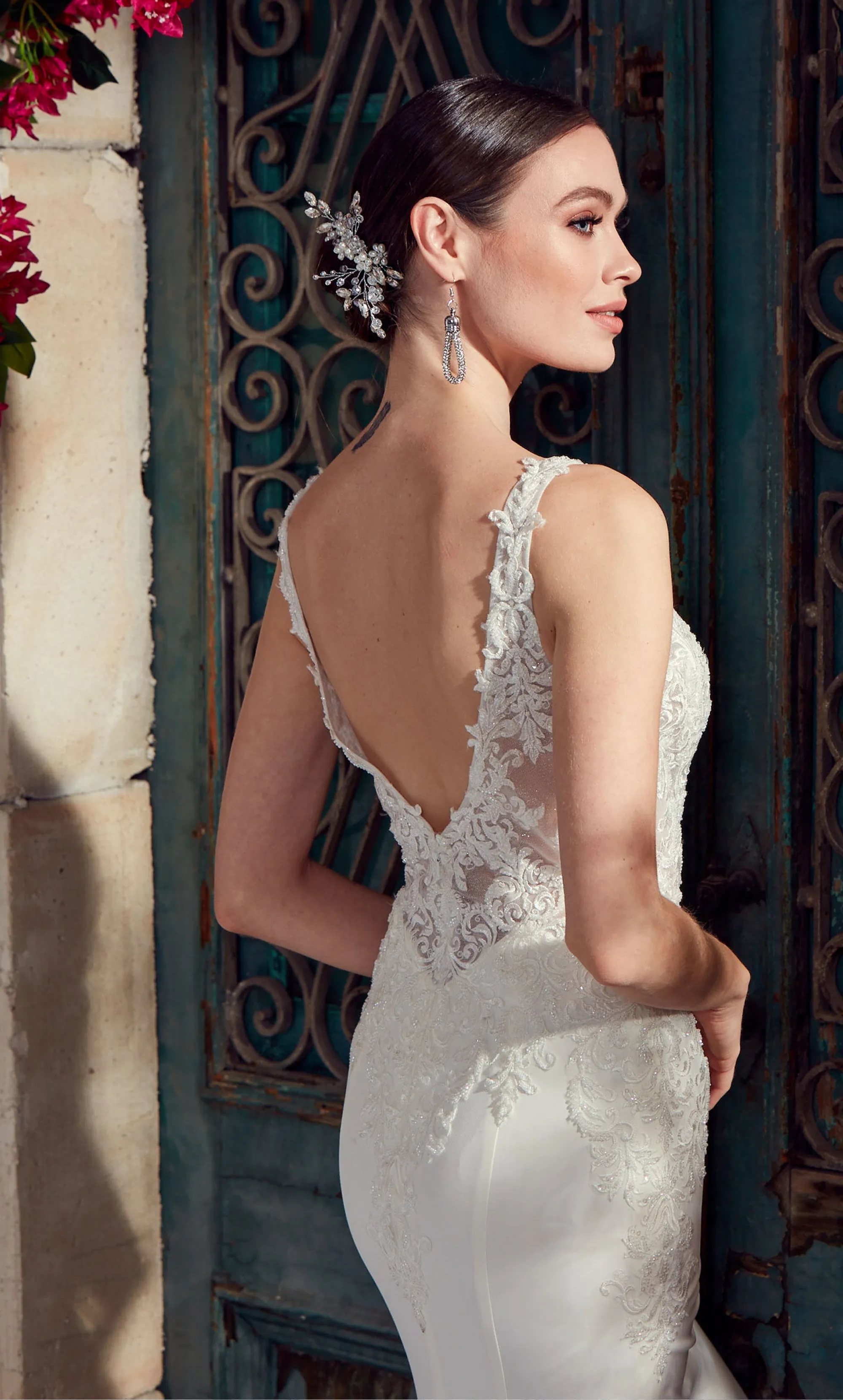 ALYCE Paris 7027 Bridal Plunging Neckline Train Mermaid Dress sold by Alyce Paris product image thumbnail 4