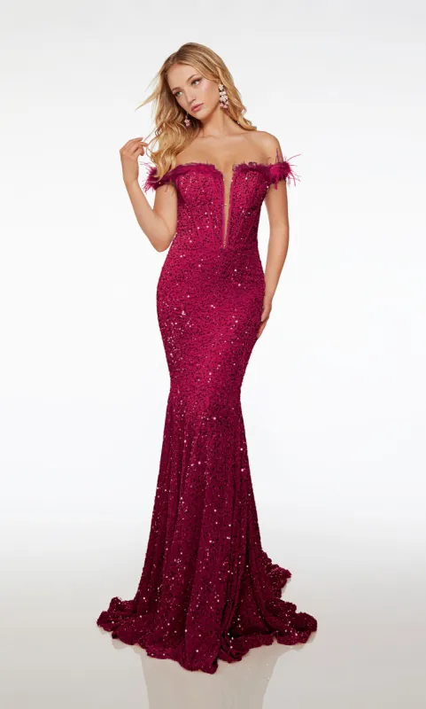 Formal Dress: 61706. Long, Off The Shoulder, Mermaid, Closed Back sold by Alyce Paris