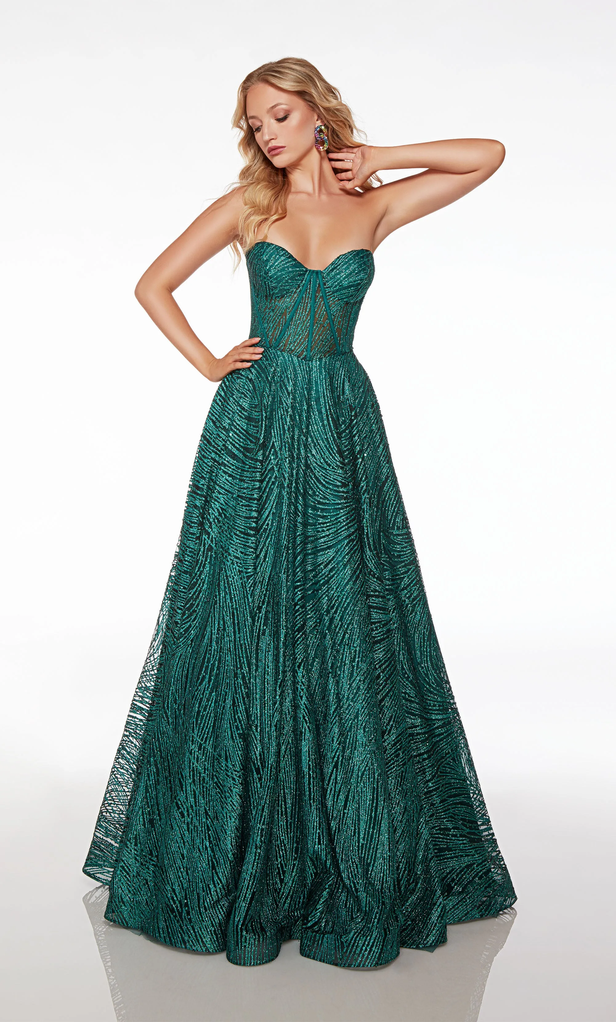 Formal Dress: 61580. Long, Sweetheart Neckline, A-line sold by Alyce Paris