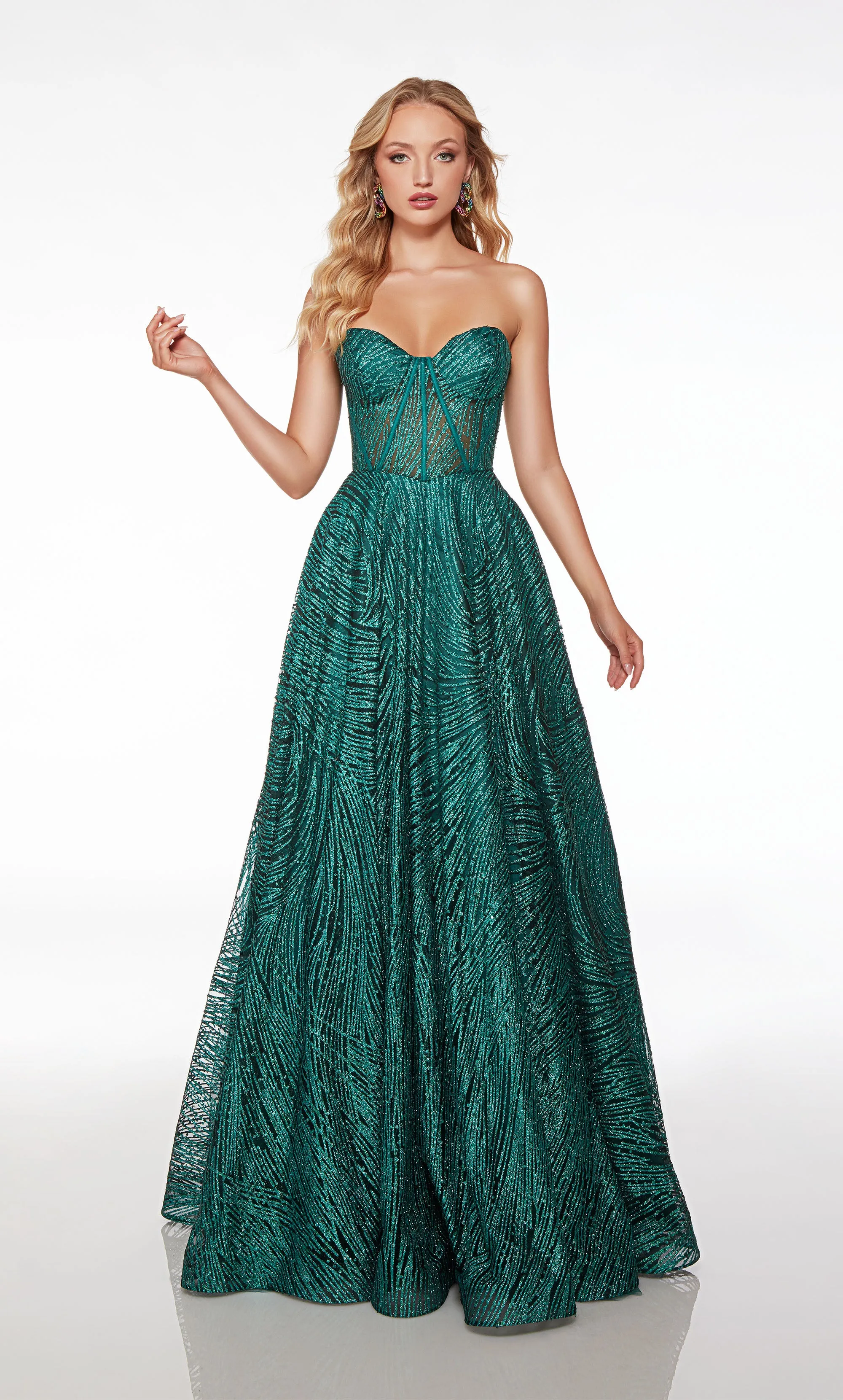 Formal Dress: 61580. Long, Sweetheart Neckline, A-line sold by Alyce Paris product image thumbnail 3
