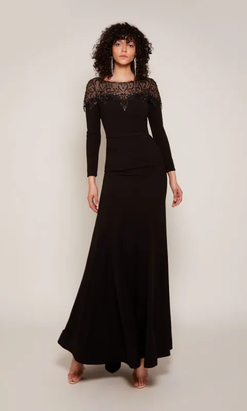 Formal Dress: 27670. Long, Illusion Neckline, Fit N Flare sold by Alyce Paris