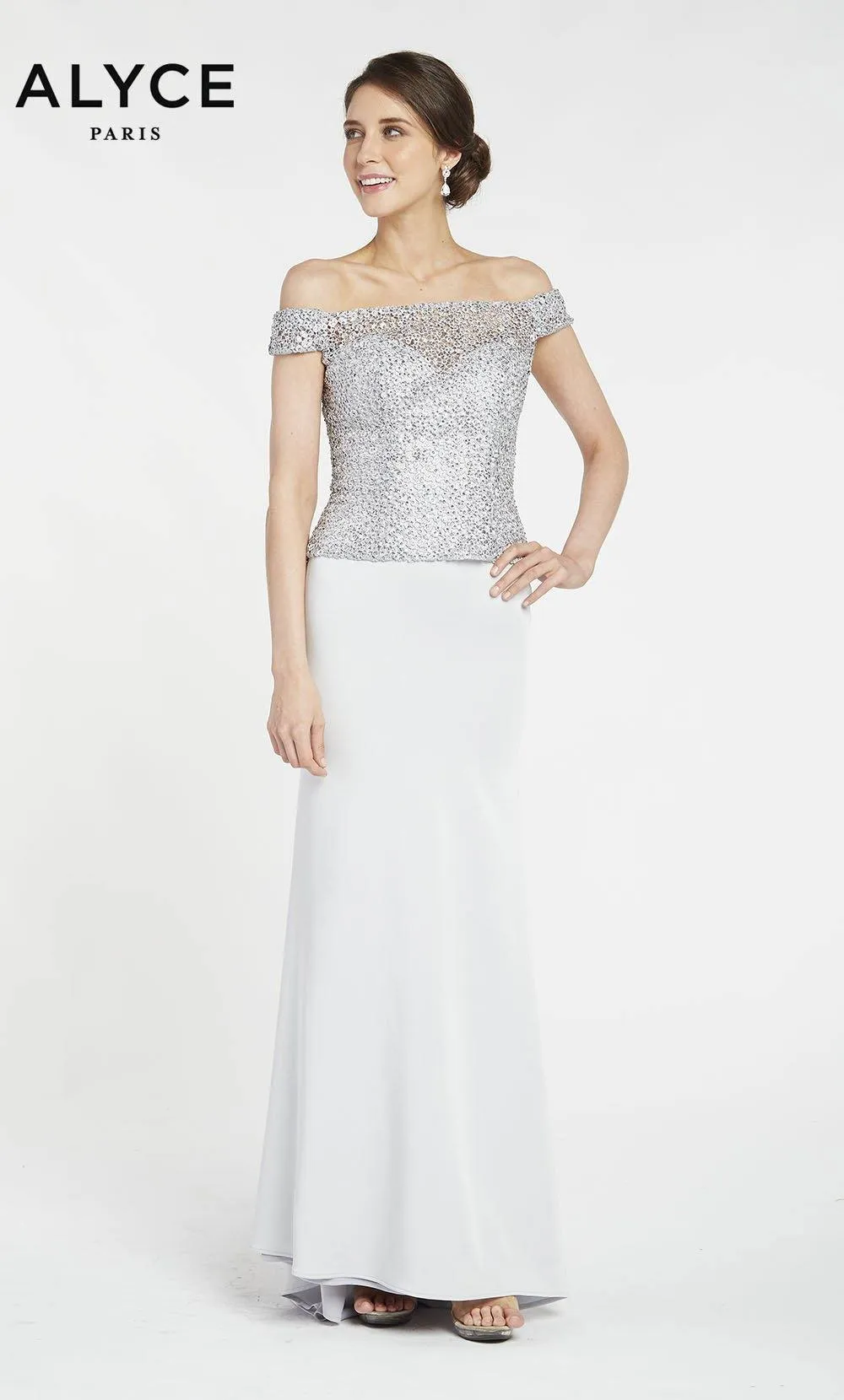 Formal Dress: 27252. Long, Off The Shoulder, Straight sold by Alyce Paris product image thumbnail 3