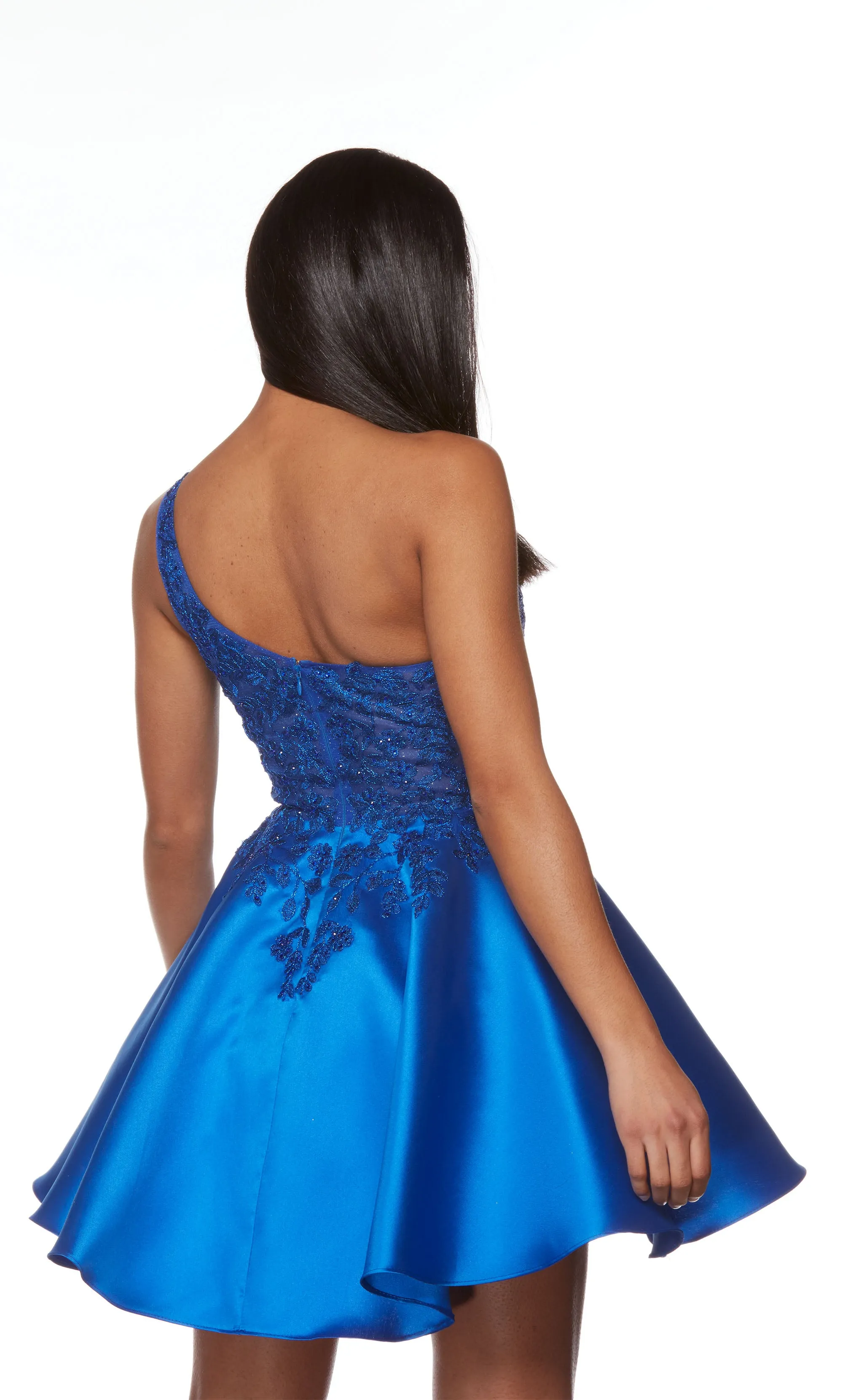 Formal Dress: 3149. Short, One Shoulder, A-line, Closed Back sold by Alyce Paris product image thumbnail 2