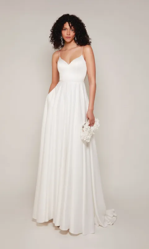 ALYCE Paris 7099 Bridal V-neckline Embellished A Line Dress sold by Alyce Paris