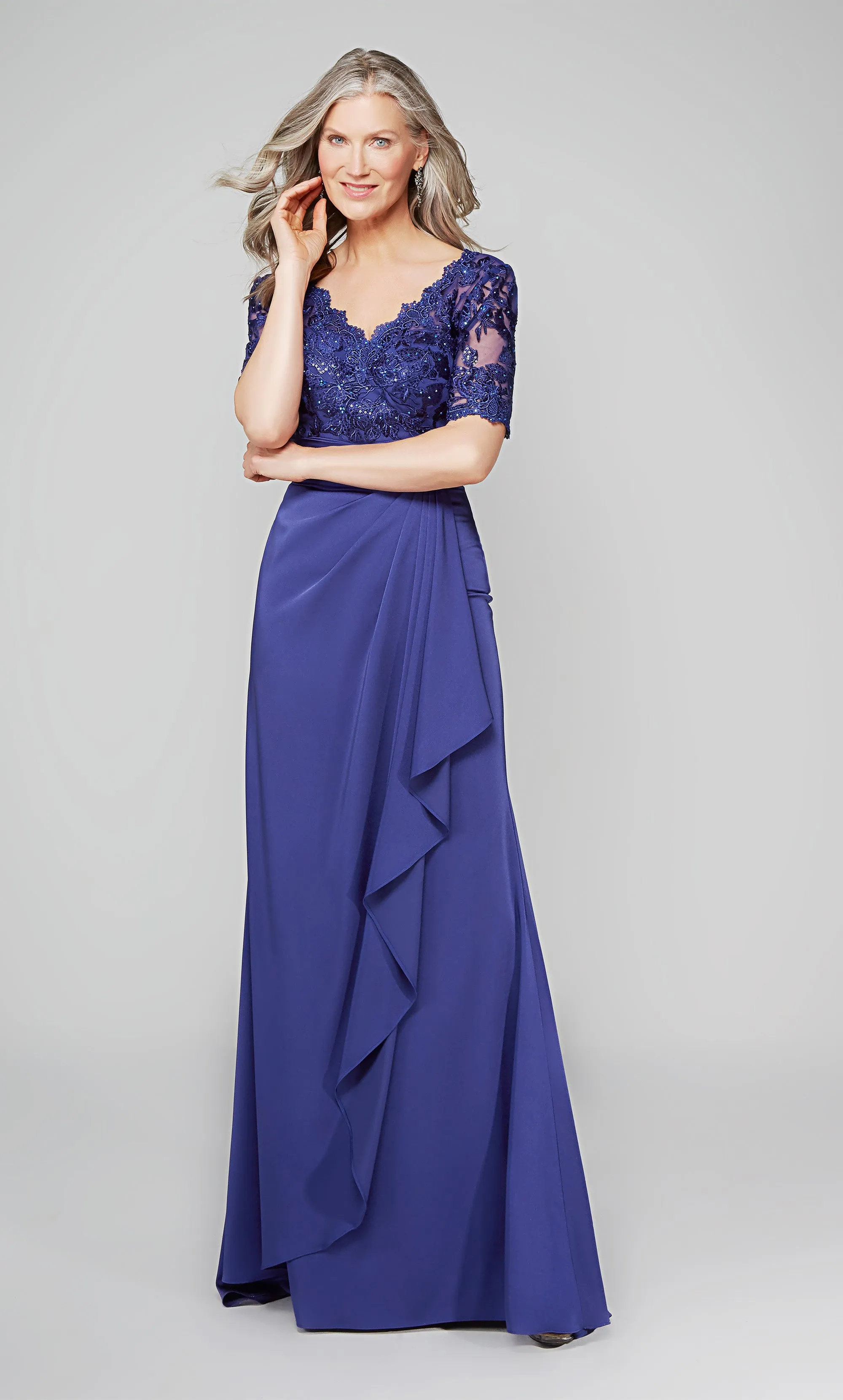 ALYCE Paris 27595 Special Occasion V-neckline Ruched/draped Straight Dress sold by Alyce Paris product image thumbnail 3