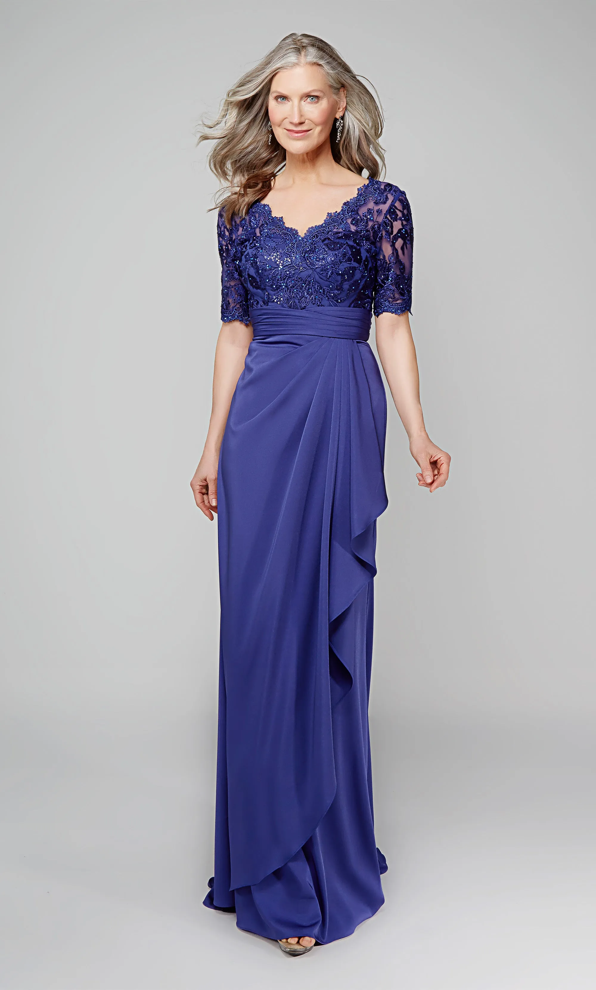 ALYCE Paris 27595 Special Occasion V-neckline Ruched/draped Straight Dress sold by Alyce Paris product image thumbnail 4