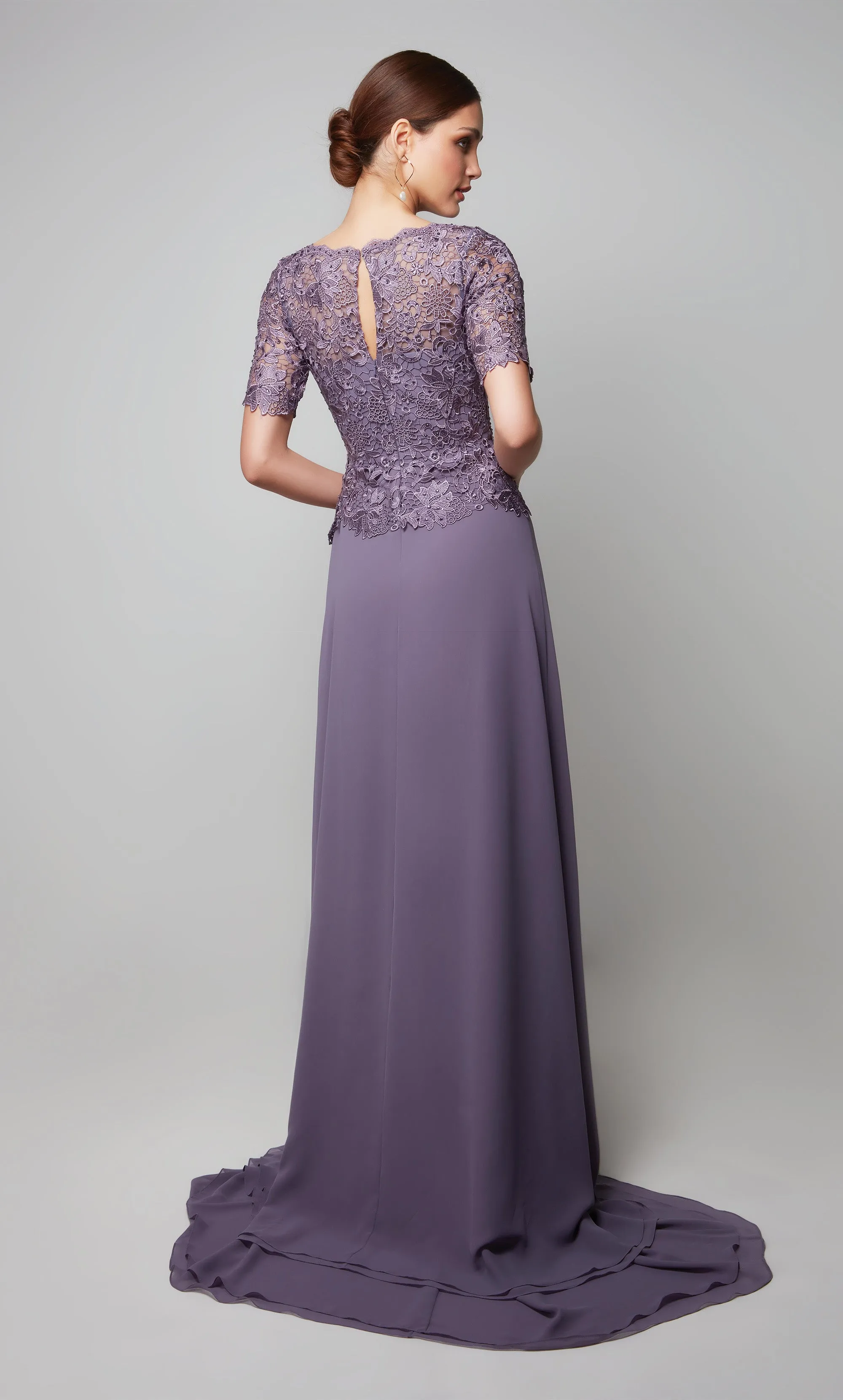 ALYCE Paris 27556 Special Occasion Illusion Neckline Modest Straight Dress sold by Alyce Paris product image thumbnail 2