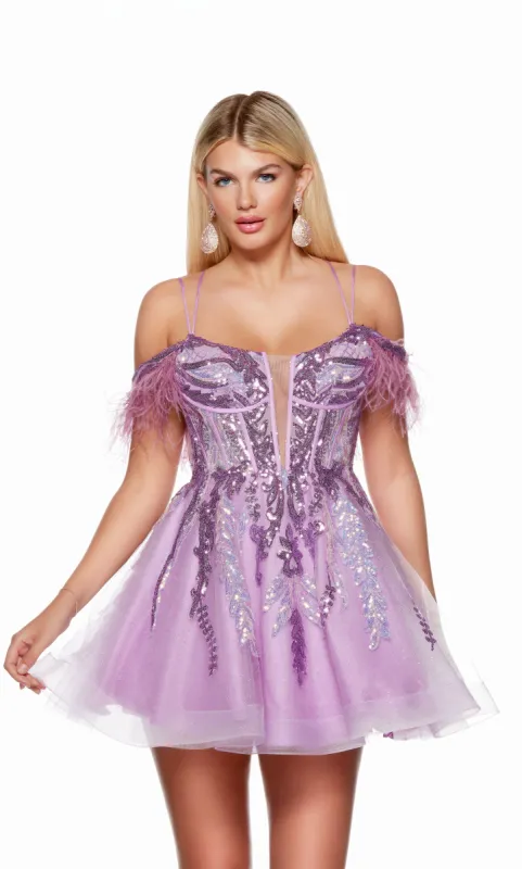 Formal Dress: 3161. Short, Plunging Neckline, A-line sold by Alyce Paris