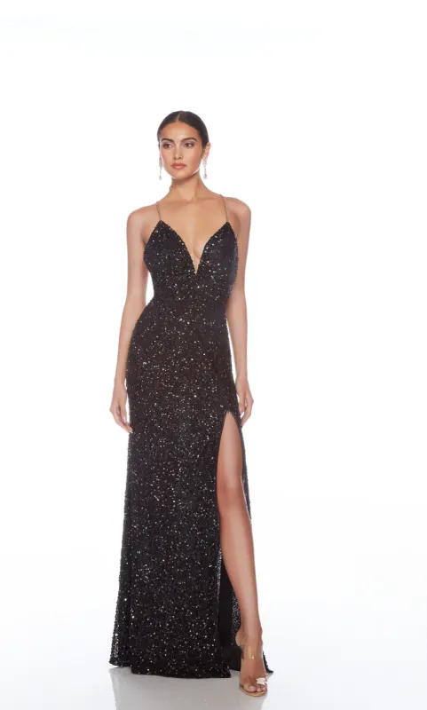 ALYCE Paris 88010 Plunging Neckline Embellished Straight Dress sold by Alyce Paris
