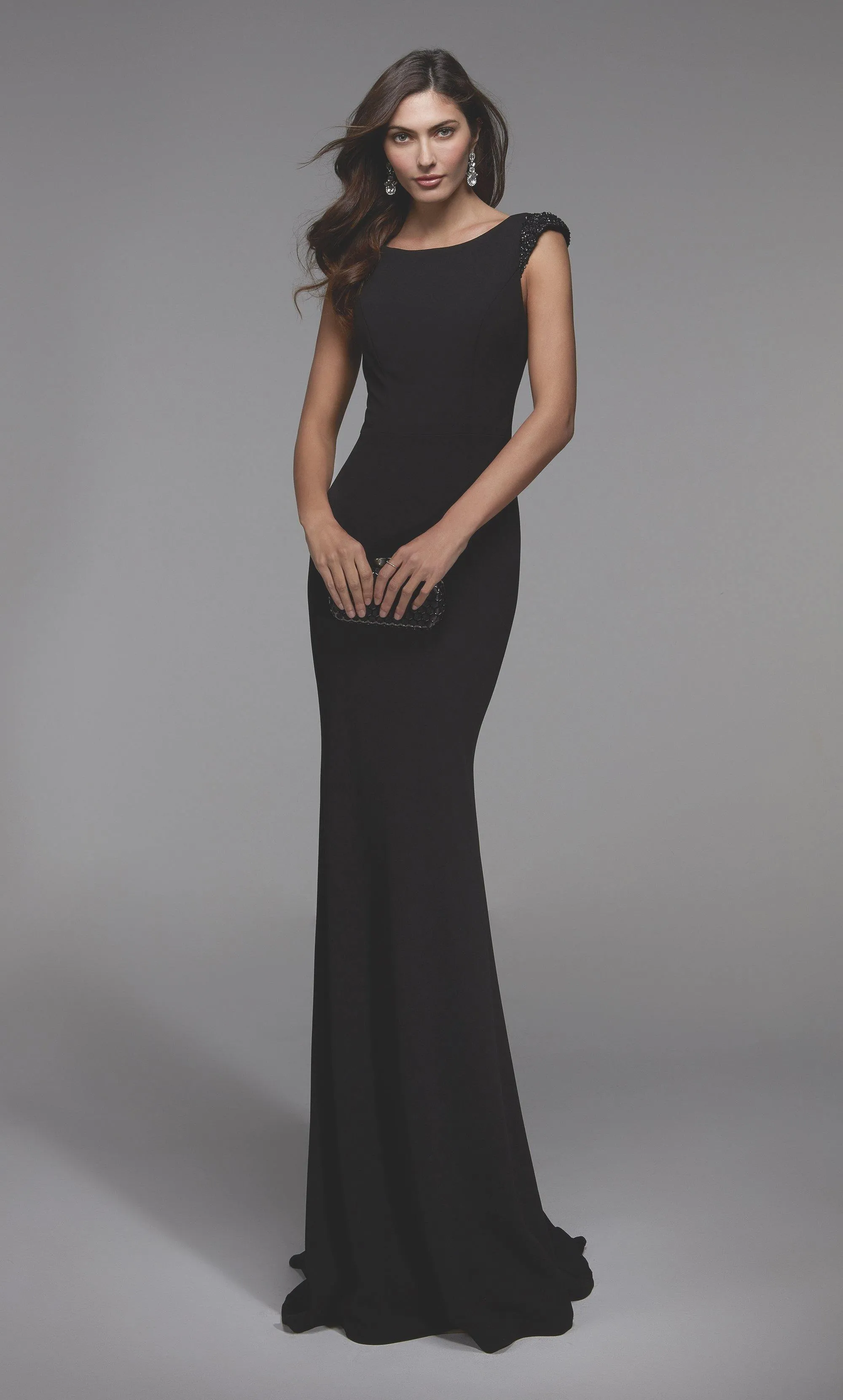 ALYCE Paris 27539 Special Occasion High Neckline Train Straight Dress sold by Alyce Paris