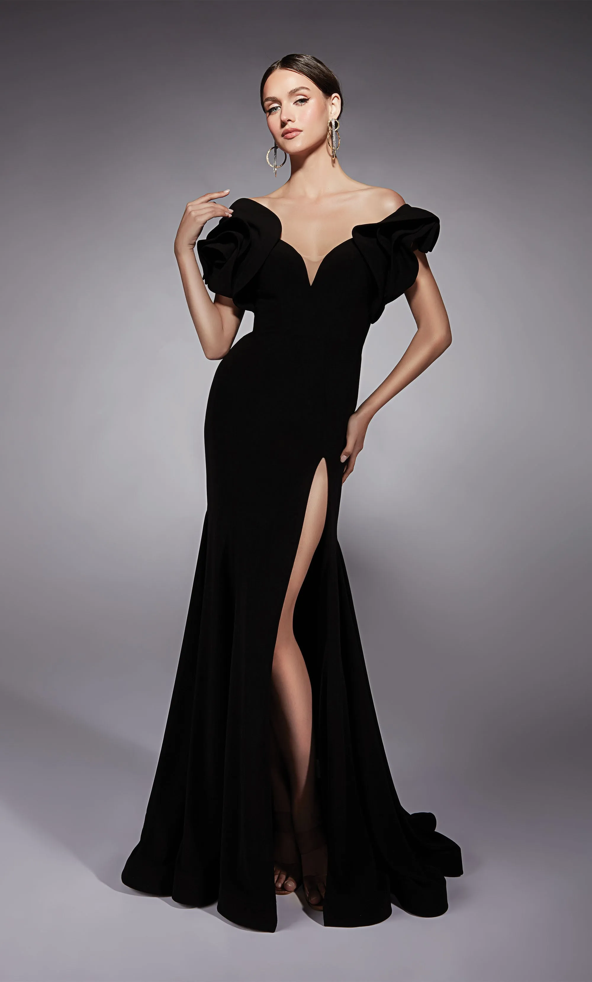 ALYCE Paris 27714 Special Occasion Off The Shoulder Neckline Ruffles Mermaid Dress sold by Alyce Paris