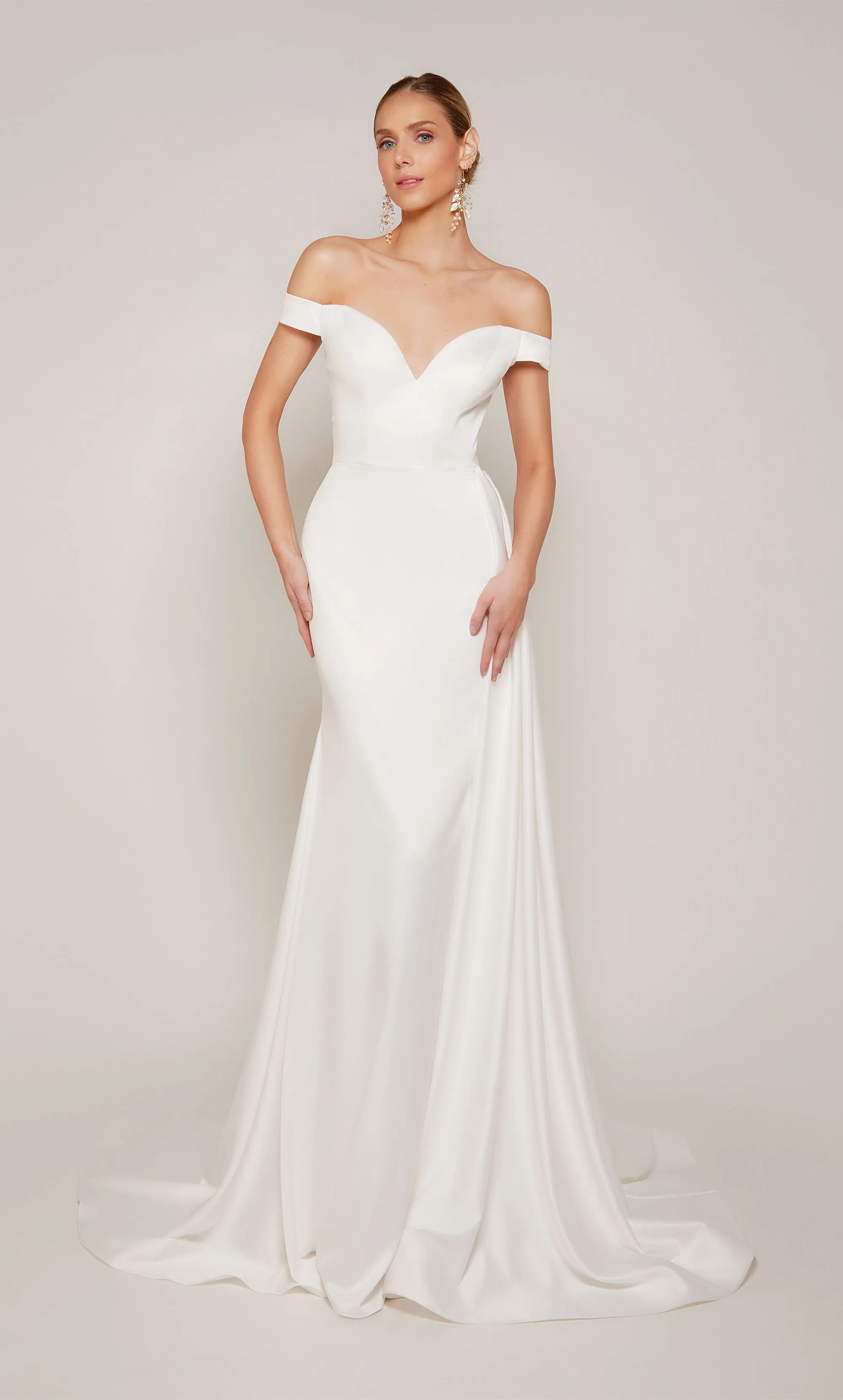ALYCE Paris 7098 Bridal Off The Shoulder Neckline Train Mermaid Dress sold by Alyce Paris product image thumbnail 5