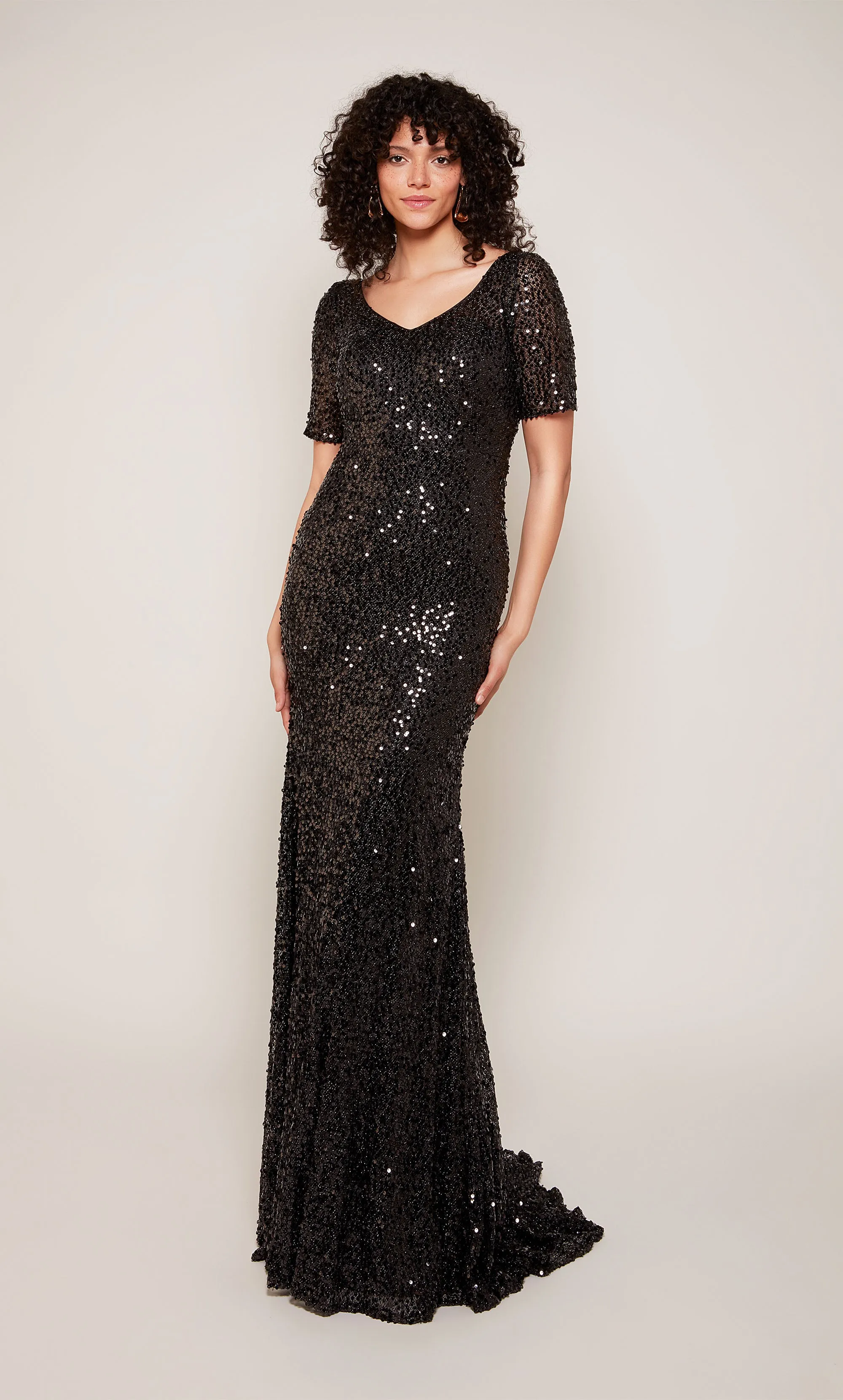ALYCE Paris 27668 Special Occasion V-neckline Shimmery/sparkly Mermaid Dress sold by Alyce Paris