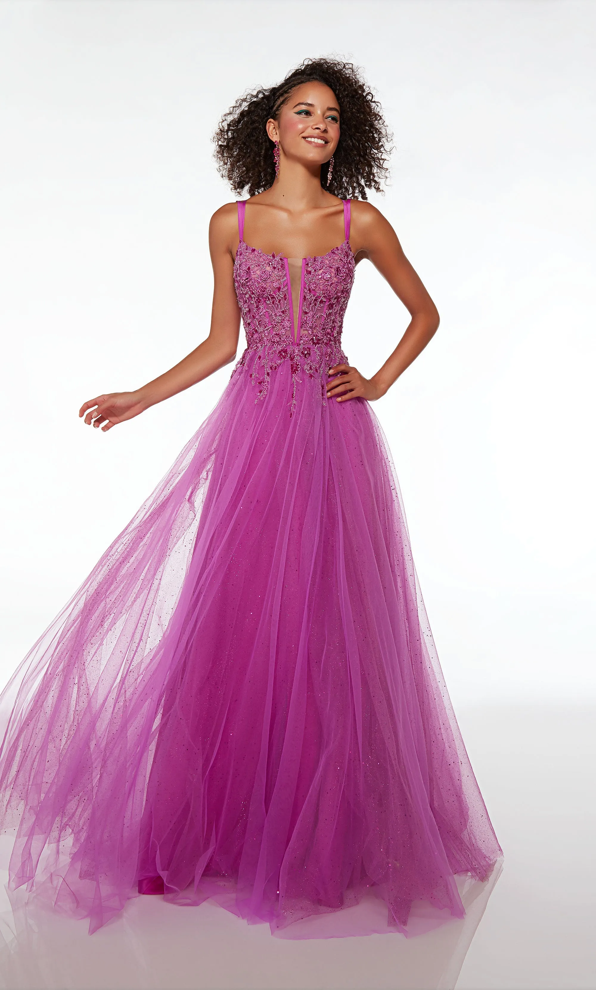 ALYCE Paris 61513 Alyce Long Plunging Embellished A Line Dress sold by Alyce Paris product image thumbnail 4
