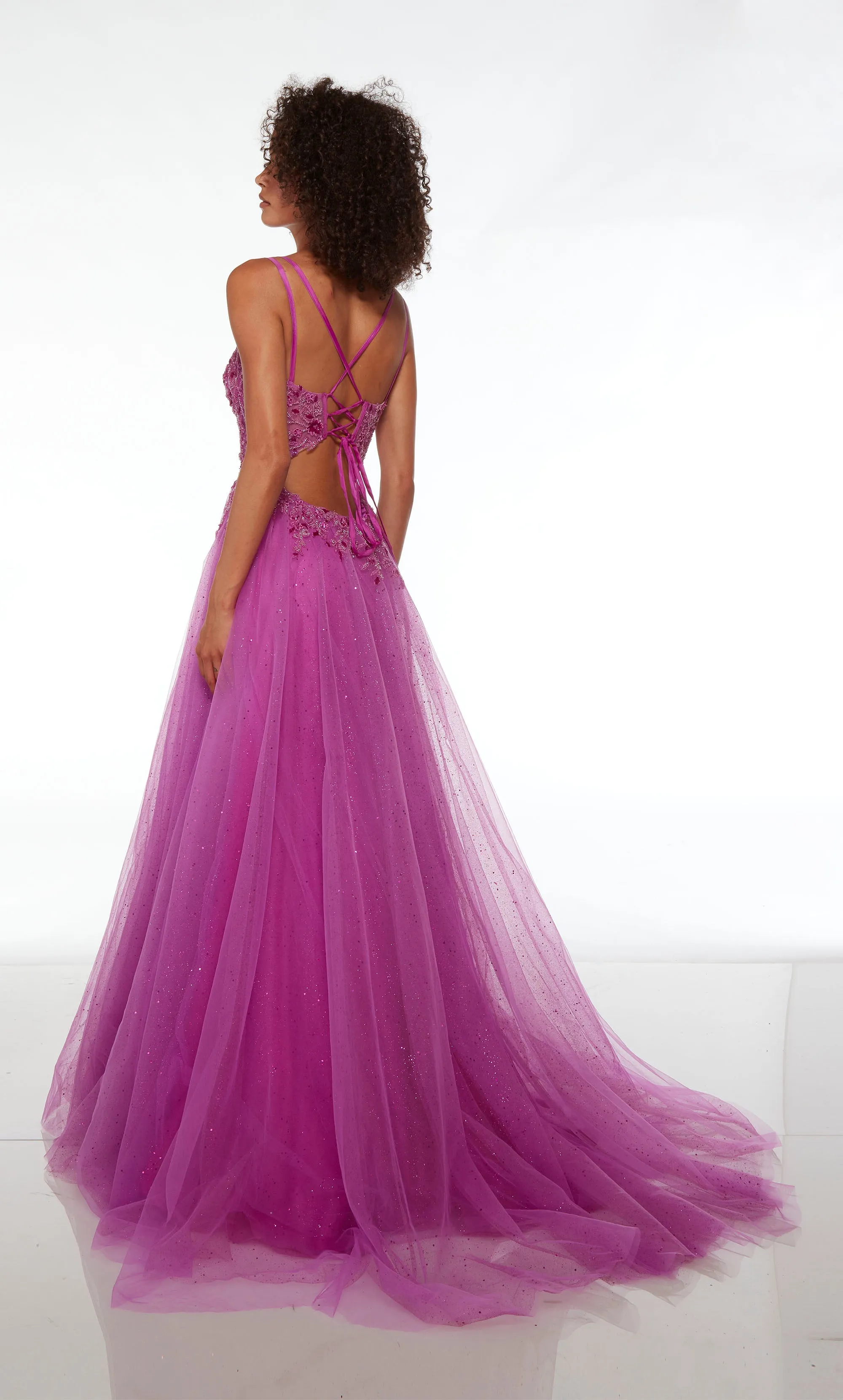 ALYCE Paris 61513 Alyce Long Plunging Embellished A Line Dress sold by Alyce Paris product image thumbnail 5