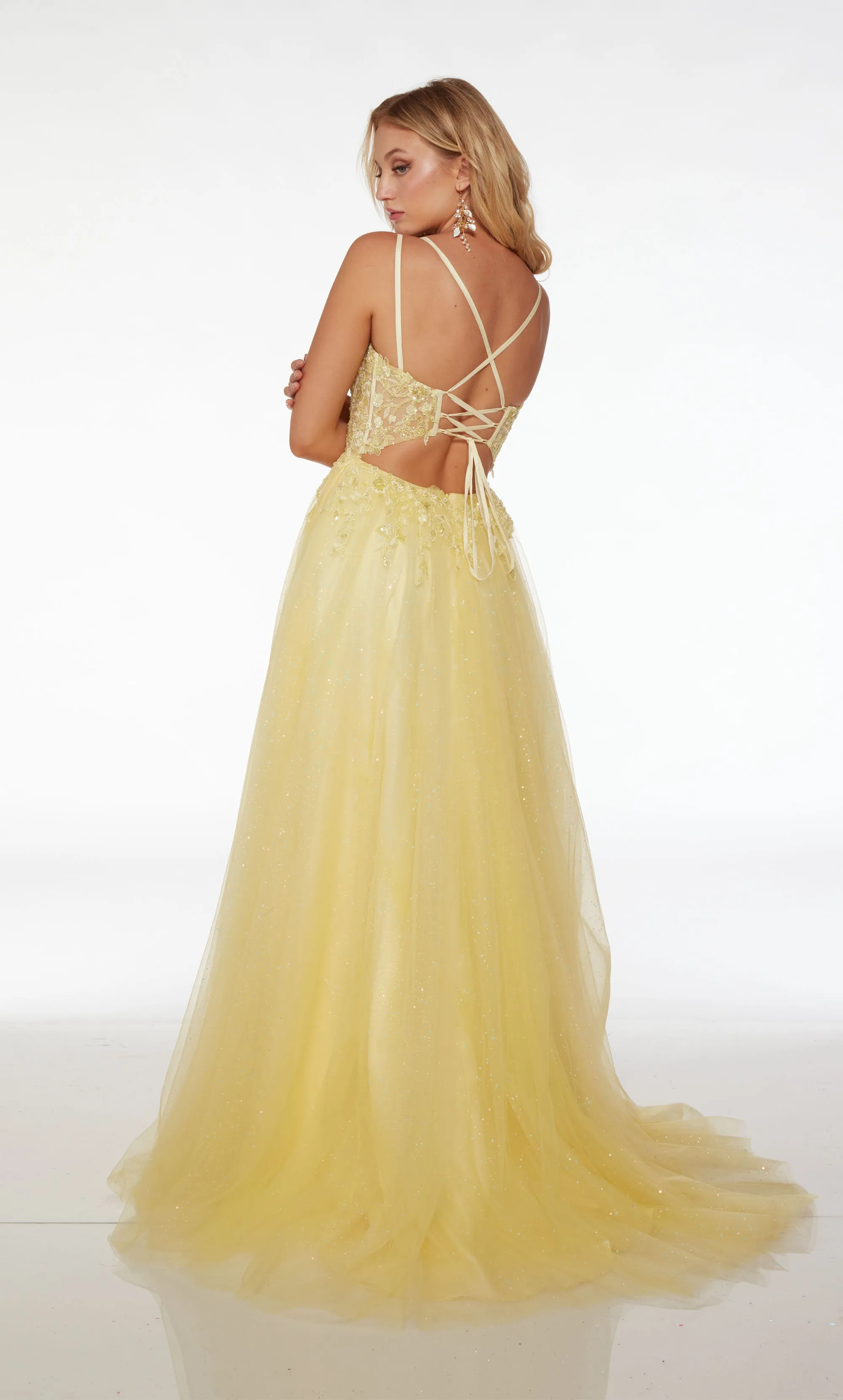ALYCE Paris 61513 Alyce Long Plunging Embellished A Line Dress sold by Alyce Paris product image thumbnail 2