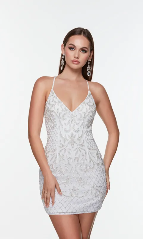 ALYCE Paris 4506 Homecoming Short Sweetheart Embellished Straight Dress sold by Alyce Paris