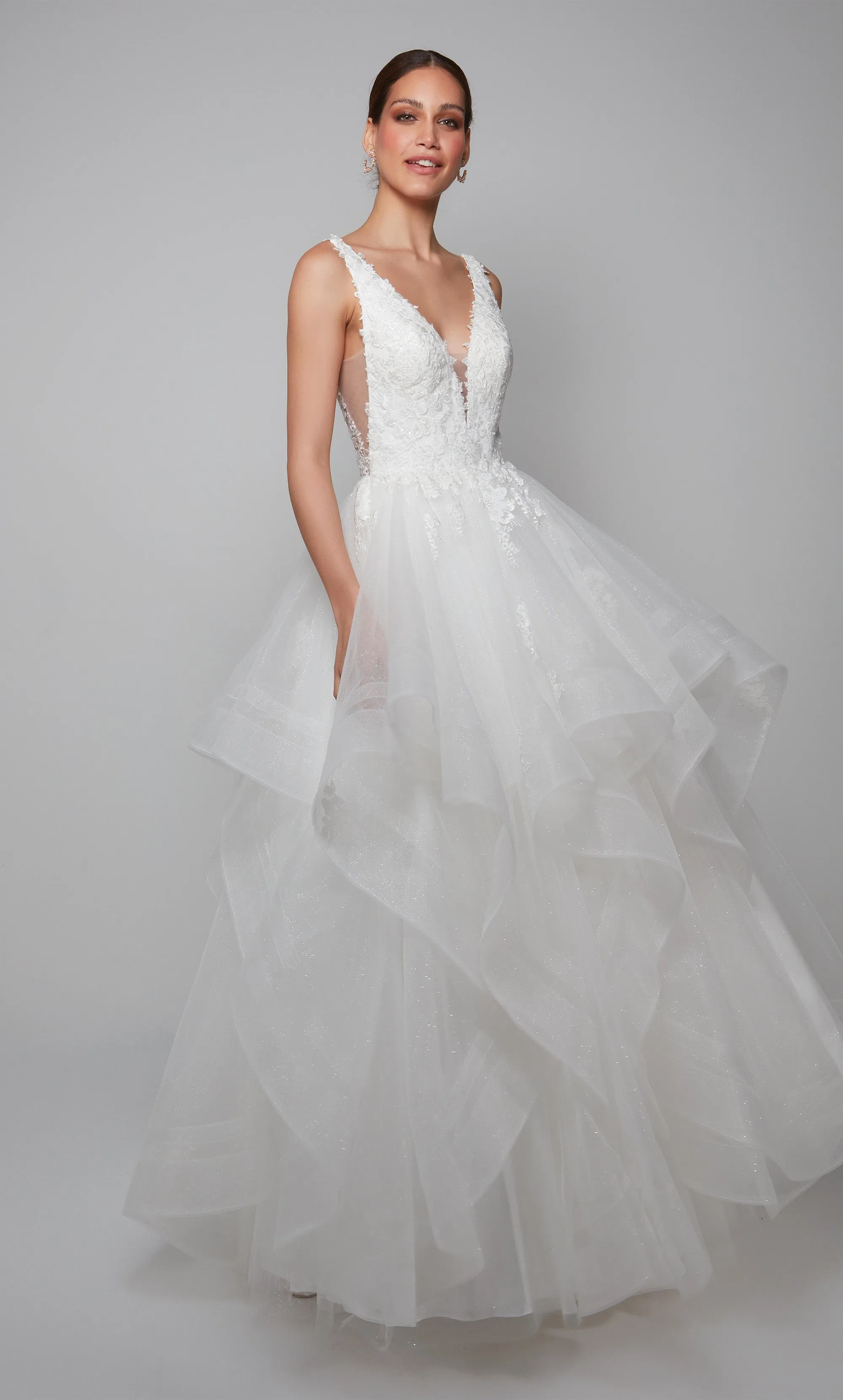 Formal Dress: 7082. Long, Plunging Neckline, Ball Gown sold by Alyce Paris product image thumbnail 3