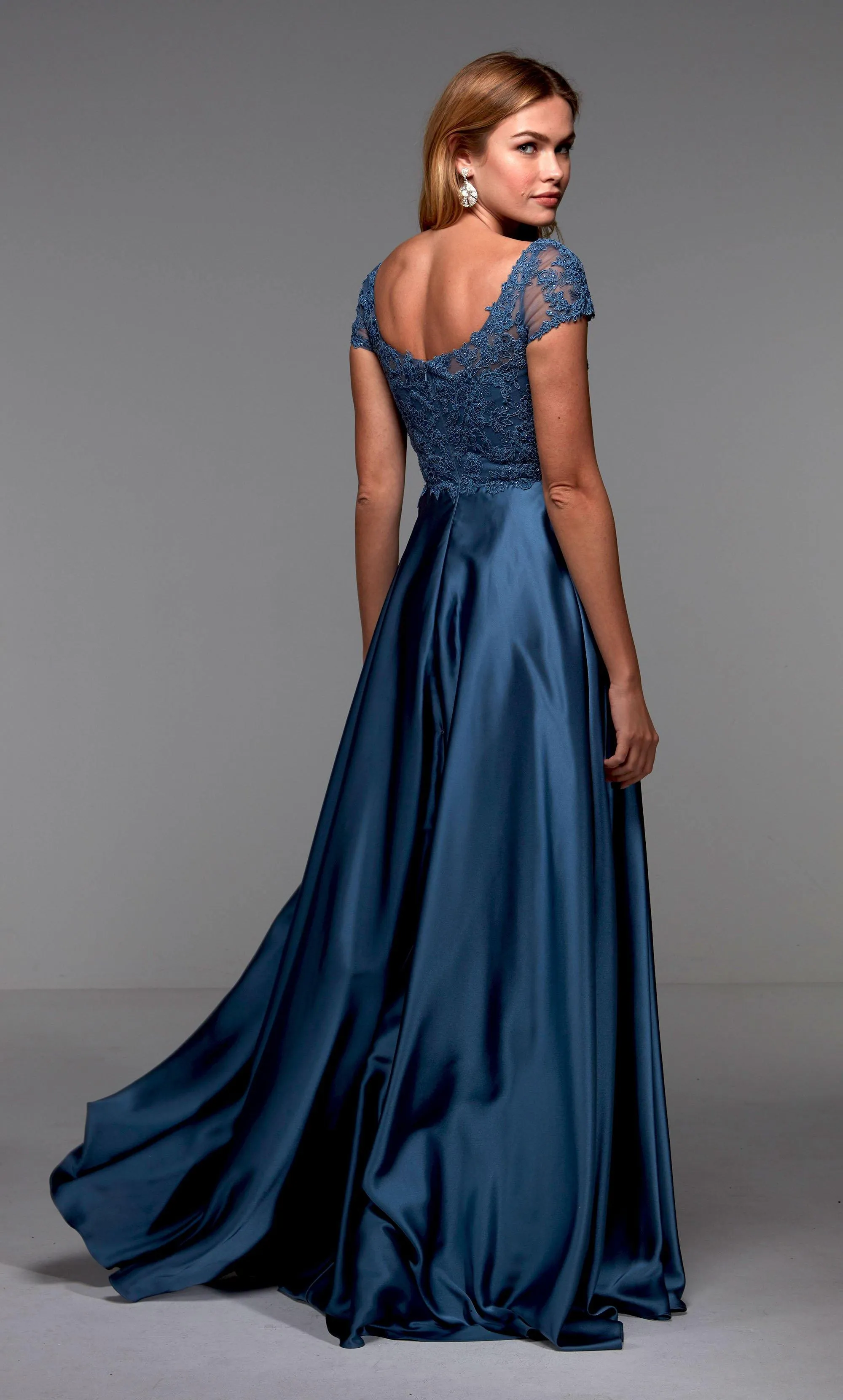Formal Dress: 27505. Long Evening Dress, Illusion Neckline, Flowy sold by Alyce Paris product image thumbnail 2