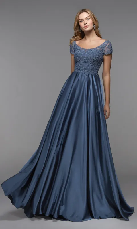 Formal Dress: 27505. Long Evening Dress, Illusion Neckline, Flowy sold by Alyce Paris