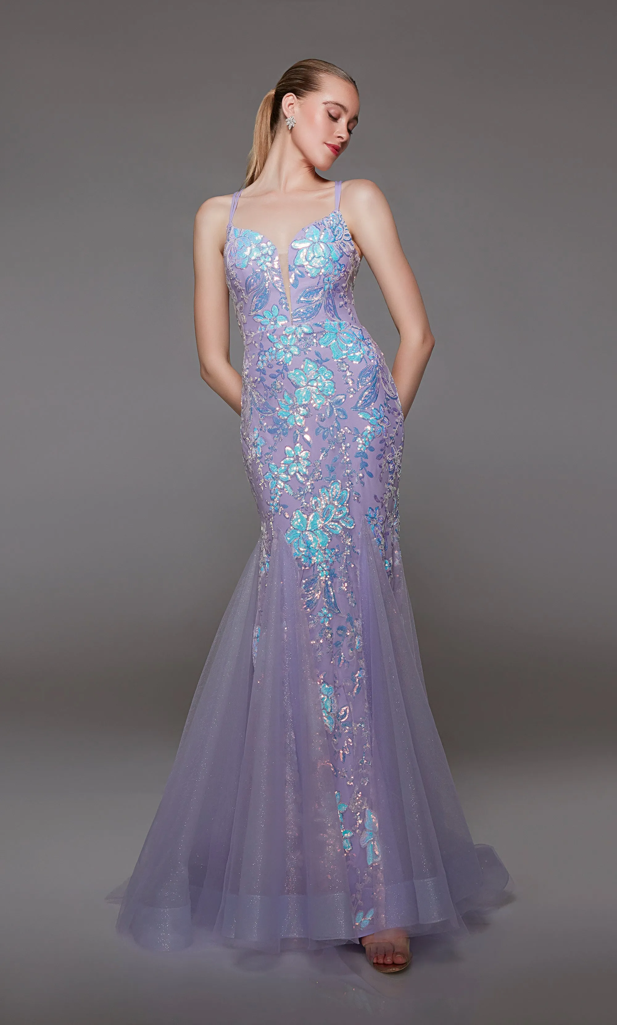 Formal Dress: 1822. Long, Plunging Neckline, Mermaid sold by Alyce Paris