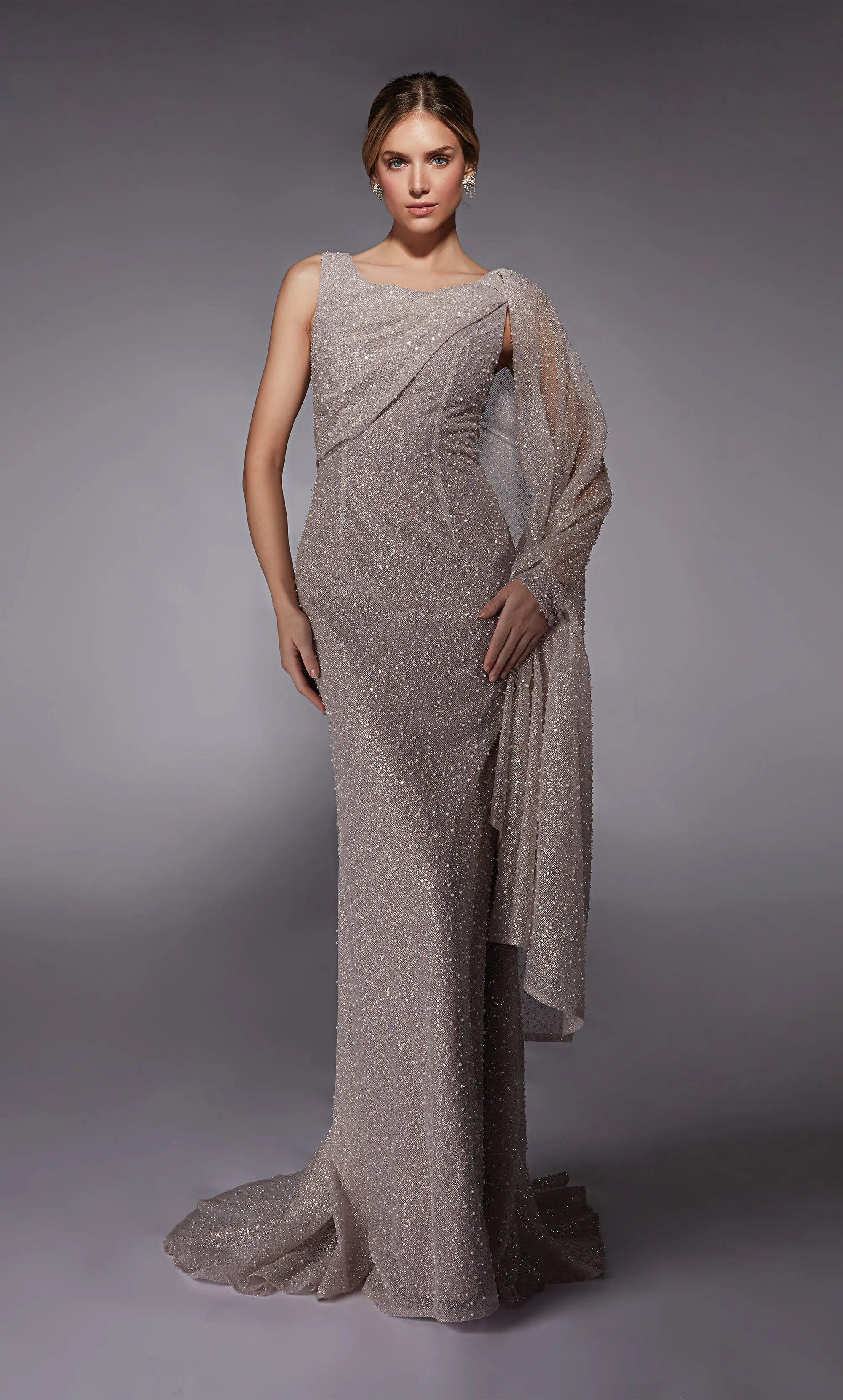 ALYCE Paris 27772 Special Occasion Plunging Neckline Ruched/draped Straight Dress sold by Alyce Paris product image thumbnail 2