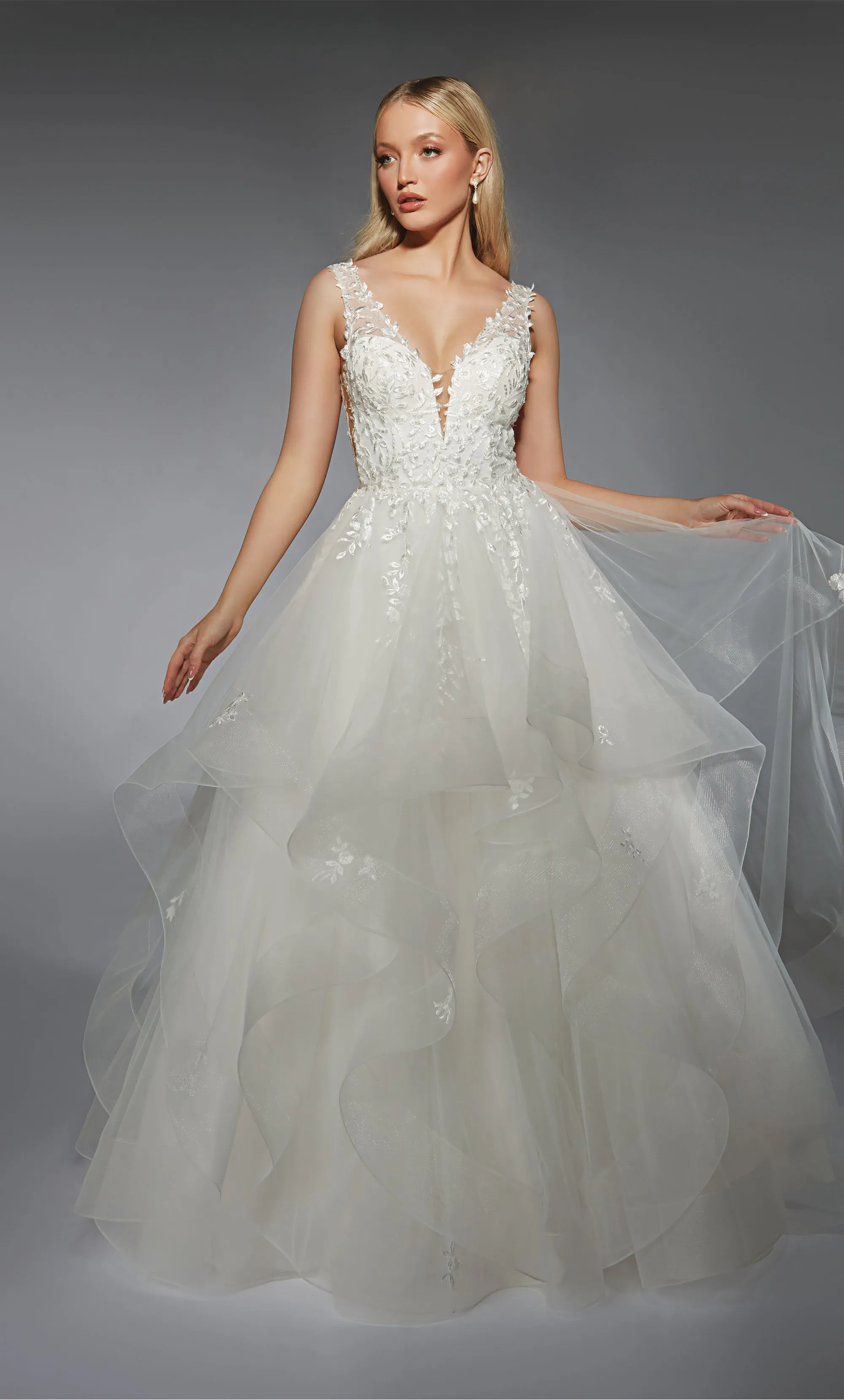 ALYCE Paris 7126 Bridal Plunging Neckline Corset Ballgown Dress sold by Alyce Paris
