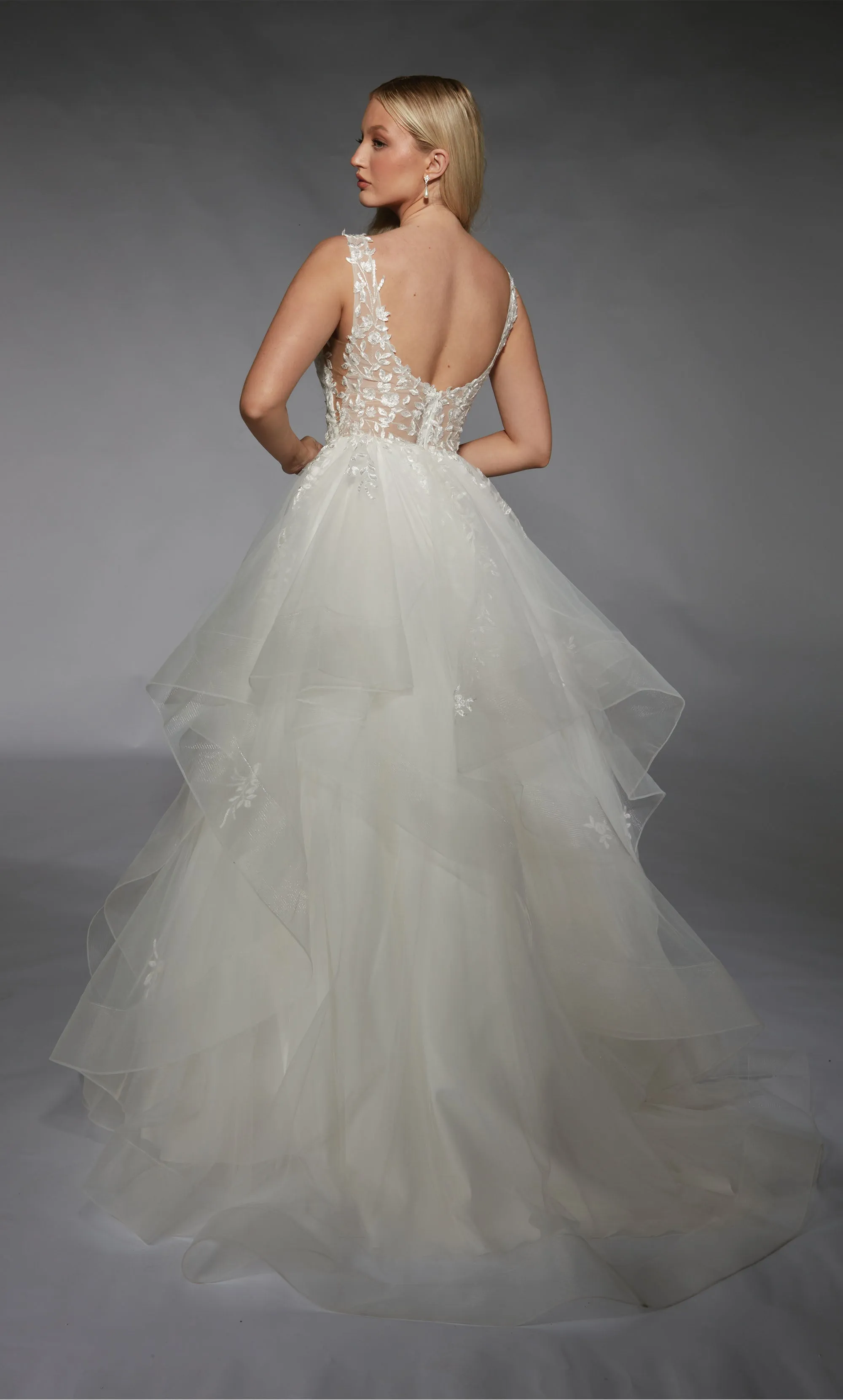 ALYCE Paris 7126 Bridal Plunging Neckline Corset Ballgown Dress sold by Alyce Paris product image thumbnail 5