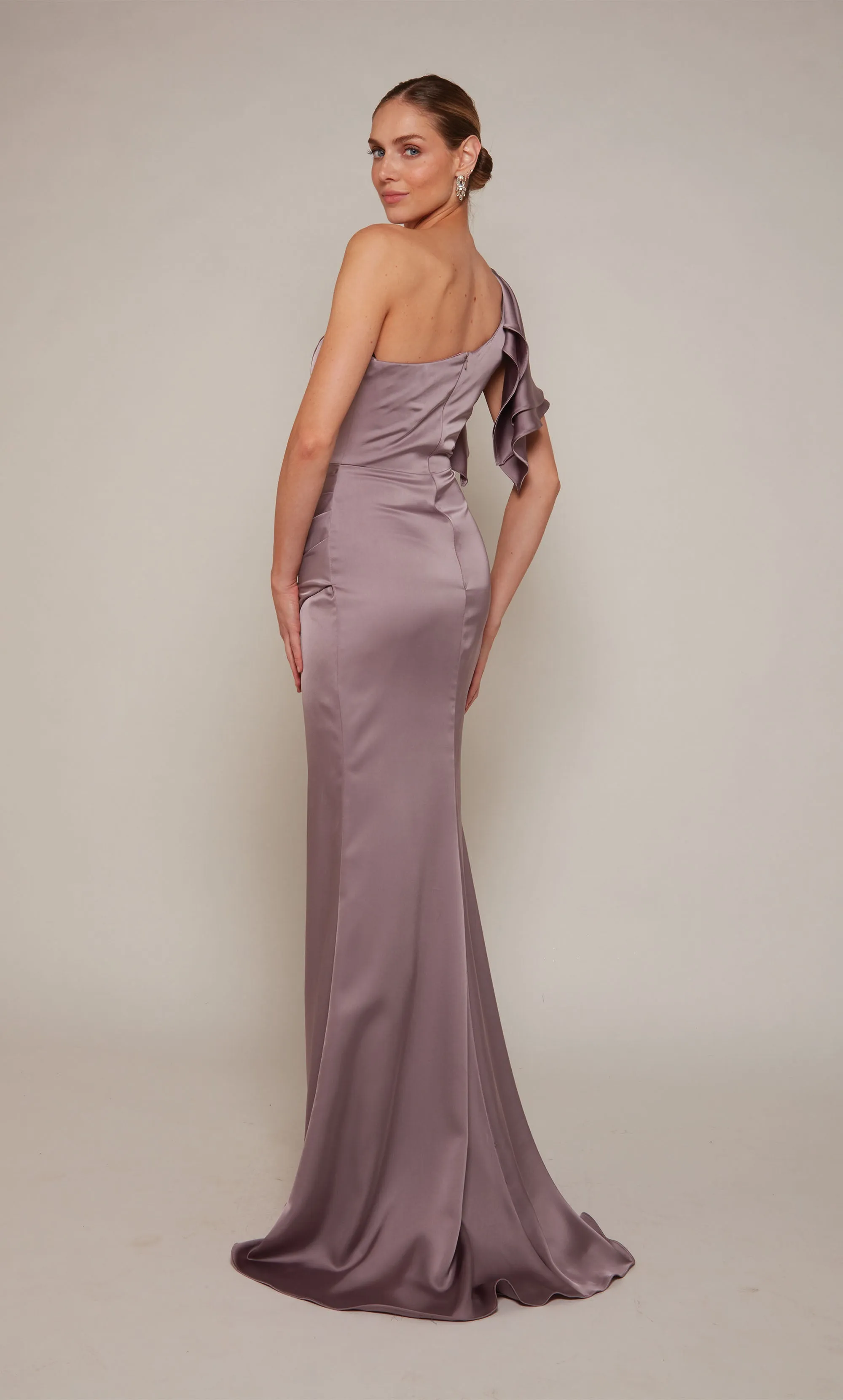 ALYCE Paris 27656 Special Occasion One Shoulder Neckline Ruffles Straight Dress sold by Alyce Paris product image thumbnail 2