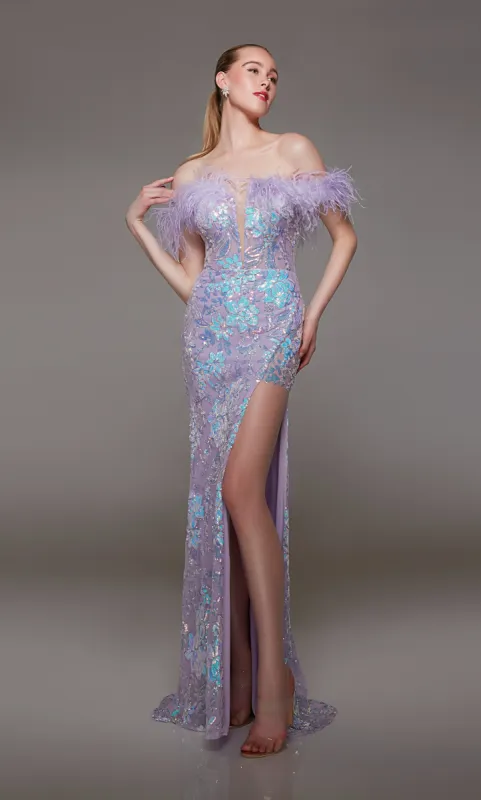 Formal Dress: 1821. Long, Off The Shoulder Neckline, Straight sold by Alyce Paris