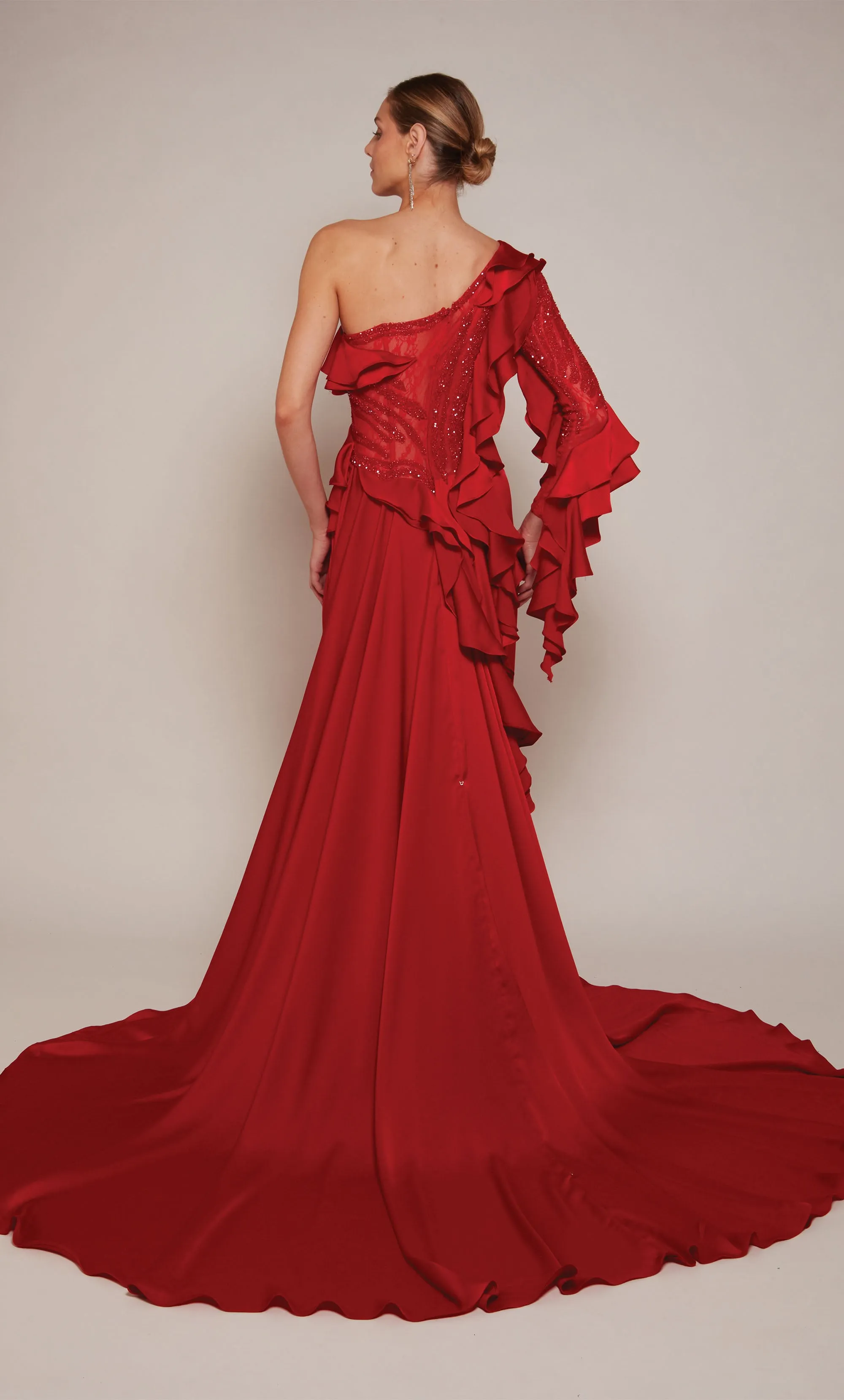 Formal Dress: 27648. Long, One Shoulder, Straight, Closed Back sold by Alyce Paris product image thumbnail 2
