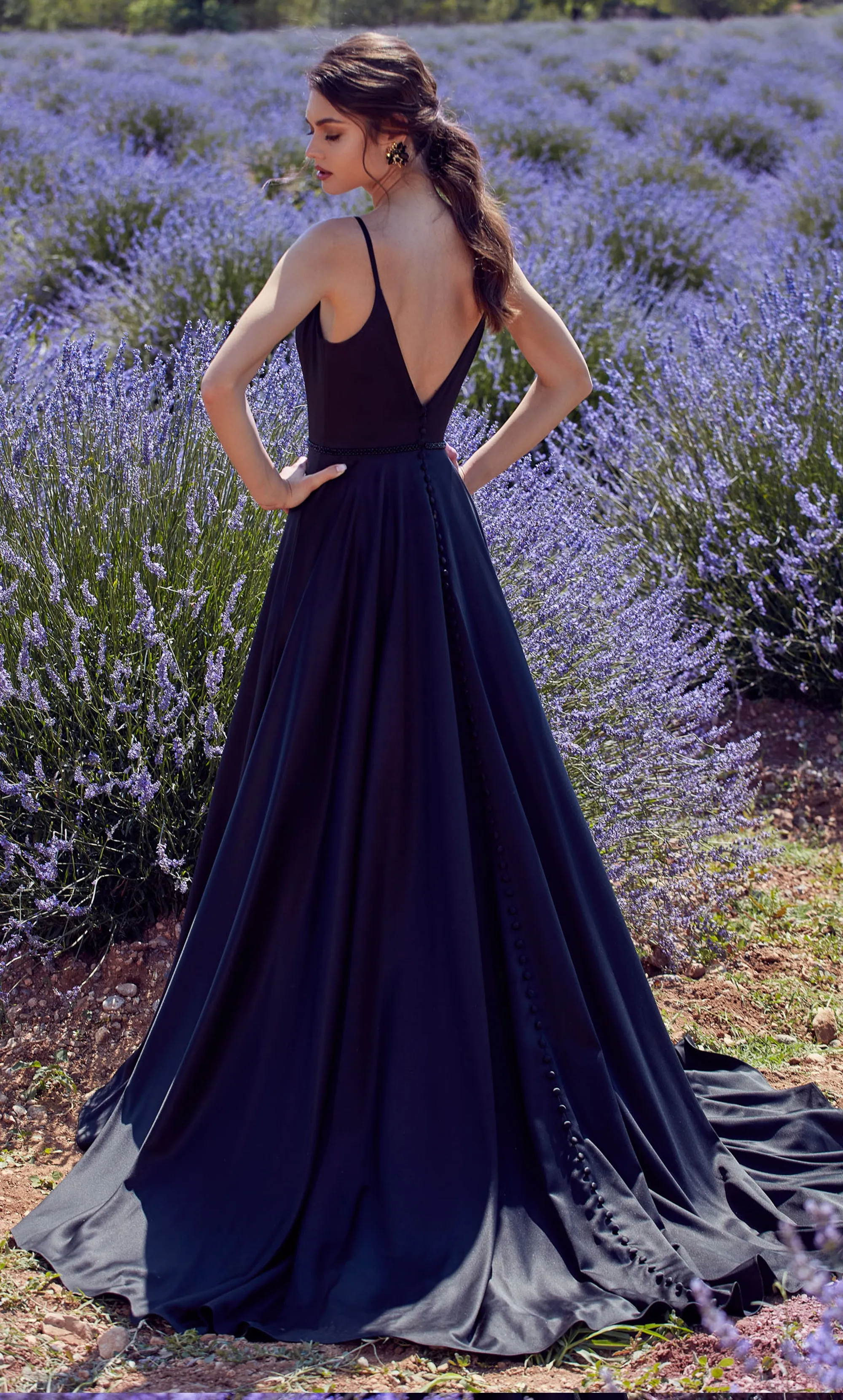 ALYCE Paris 7024 Bridal Plunging Neckline Simple A Line Dress sold by Alyce Paris product image thumbnail 2