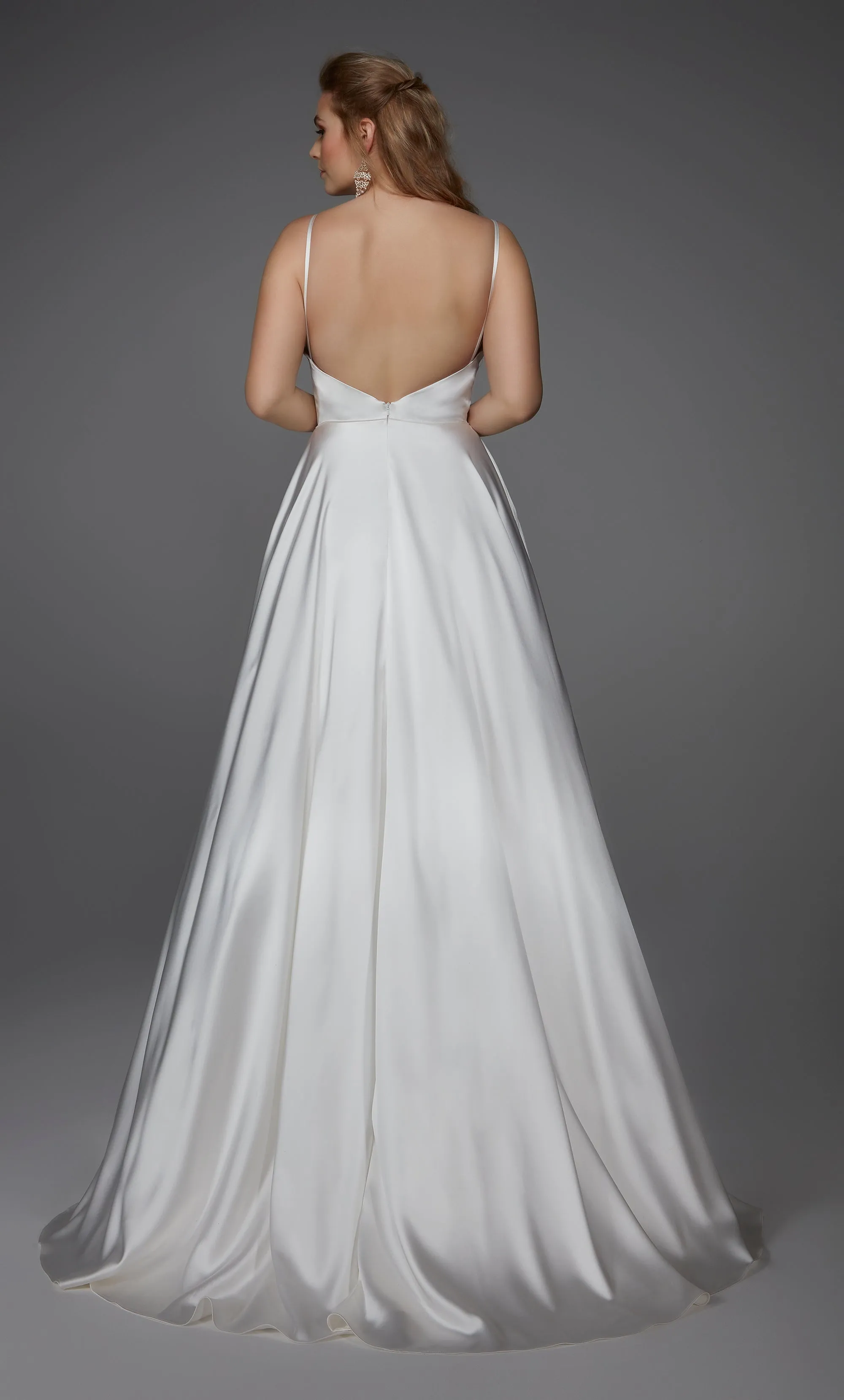 ALYCE Paris 7009 Bridal V-neckline Simple A Line Dress sold by Alyce Paris product image thumbnail 2