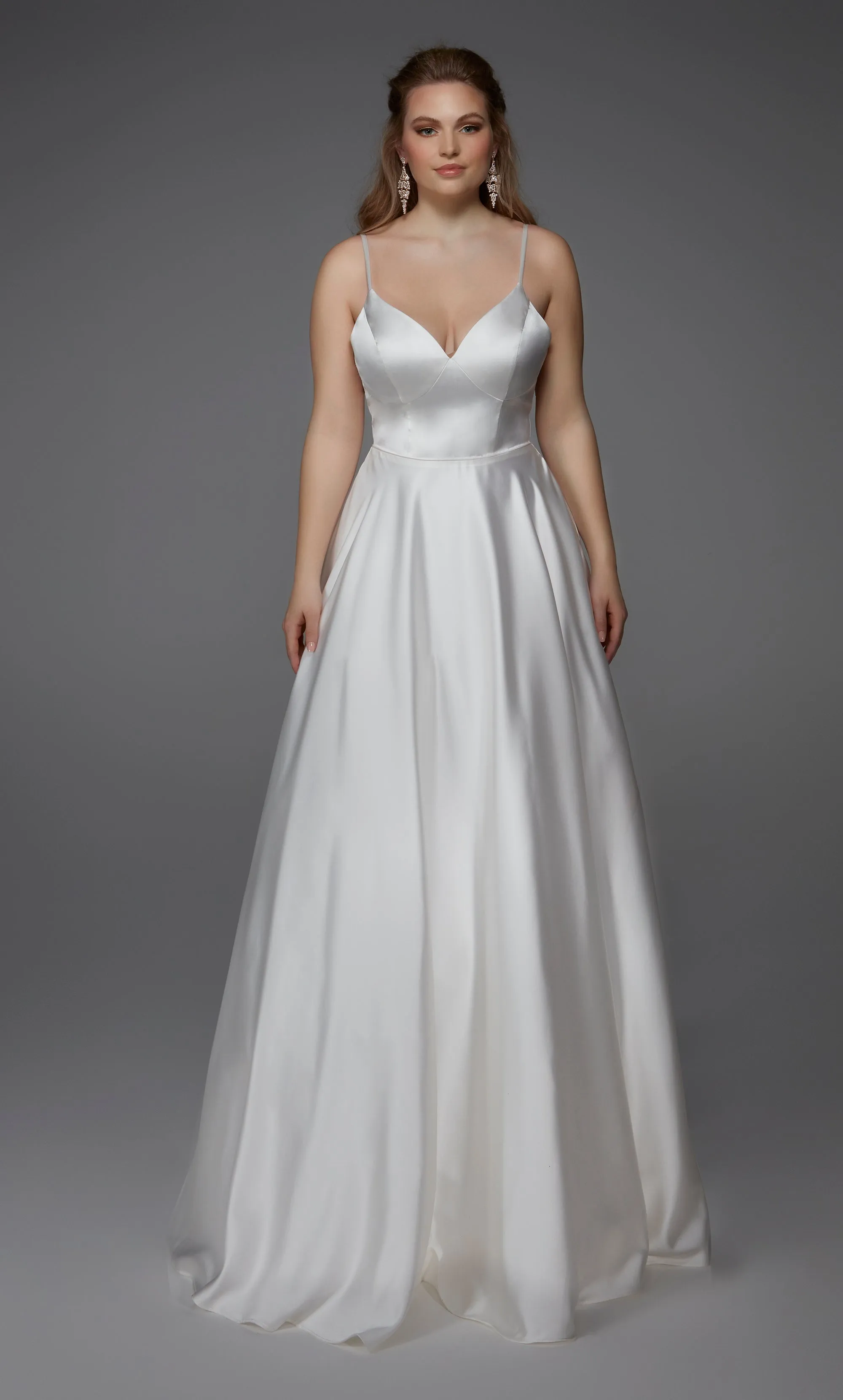 ALYCE Paris 7009 Bridal V-neckline Simple A Line Dress sold by Alyce Paris