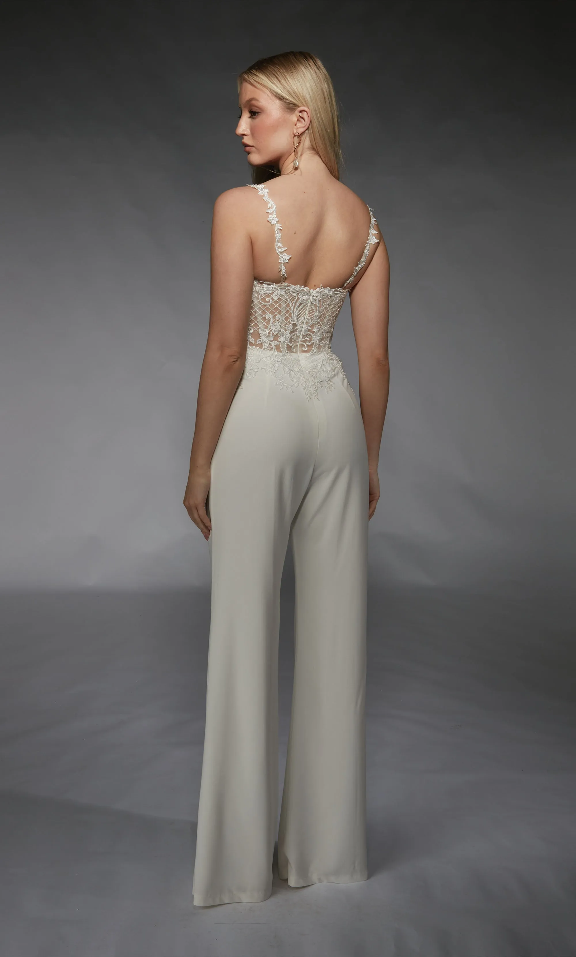 ALYCE Paris 70074 Bridal Sweetheart Neckline Elegant Jumpsuit Dress sold by Alyce Paris product image thumbnail 5