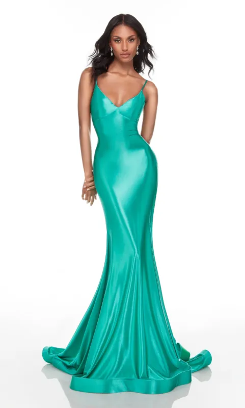ALYCE Paris 61169 Alyce Long V-neckline Simple Mermaid Dress sold by Alyce Paris