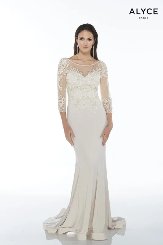 ALYCE Paris 27257 Special Occasion Boat Modest Straight Dress sold by Alyce Paris