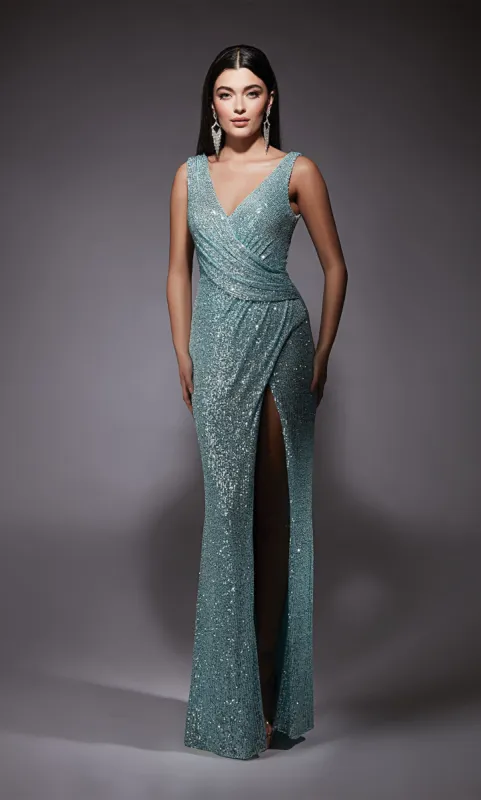 ALYCE Paris 27653 Special Occasion V-neckline Shimmery/sparkly Straight Dress sold by Alyce Paris