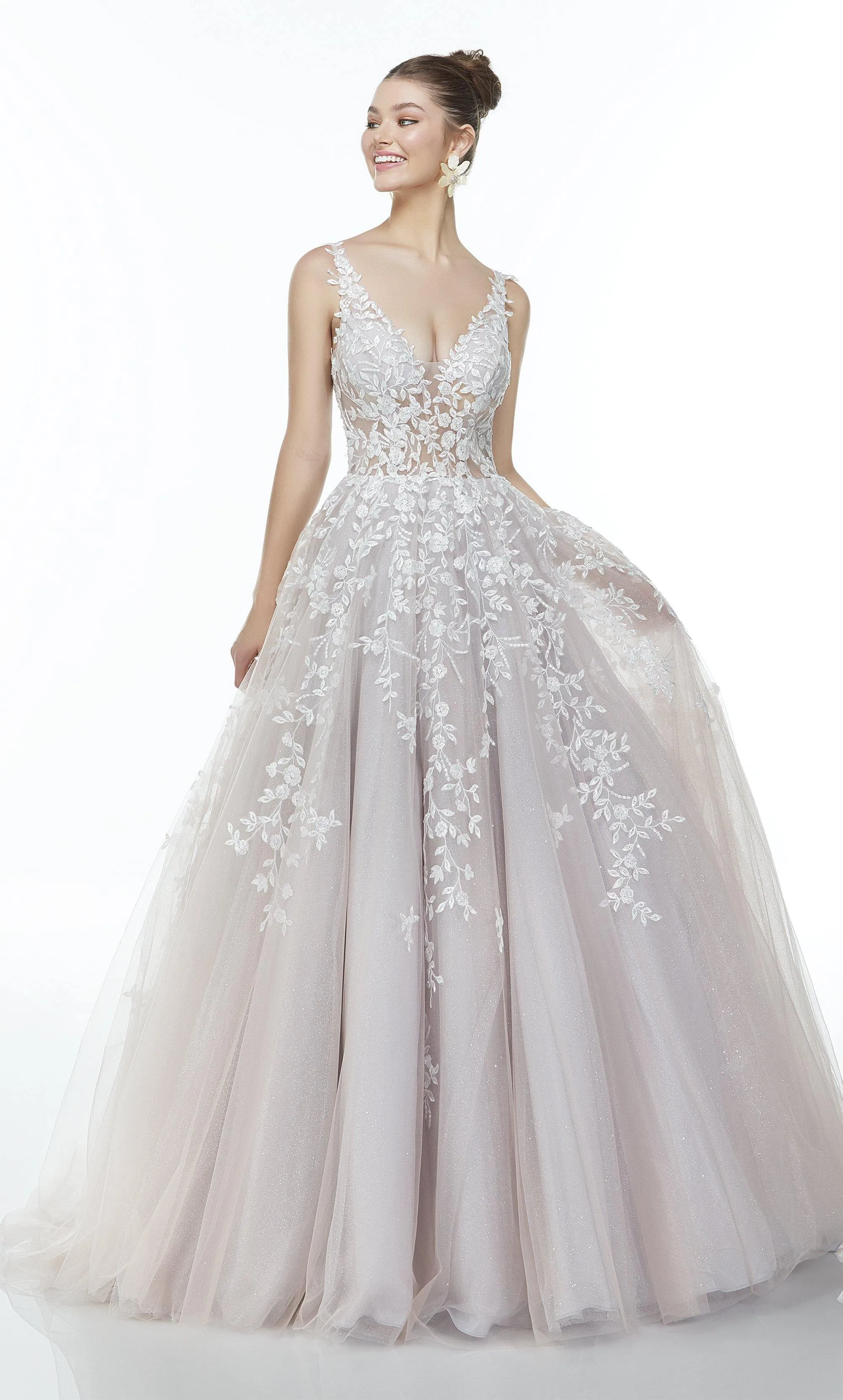 ALYCE Paris 61106 Alyce Long Plunging Embellished Ballgown Dress sold by Alyce Paris product image thumbnail 3