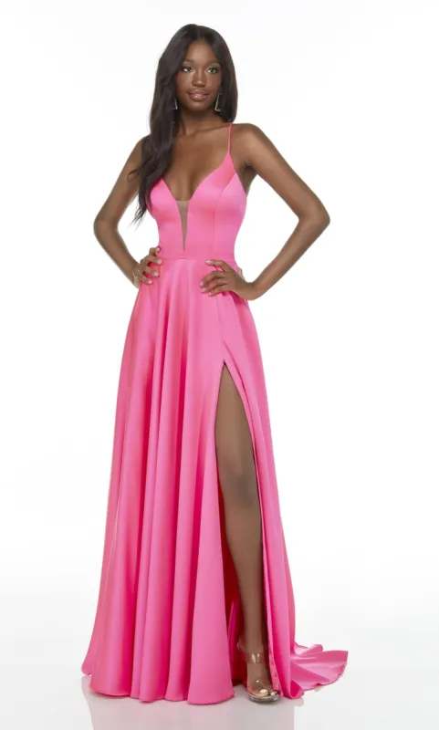 ALYCE Paris 1722 The Secret Dress - Long Plunging Slit Flowy Dress sold by Alyce Paris