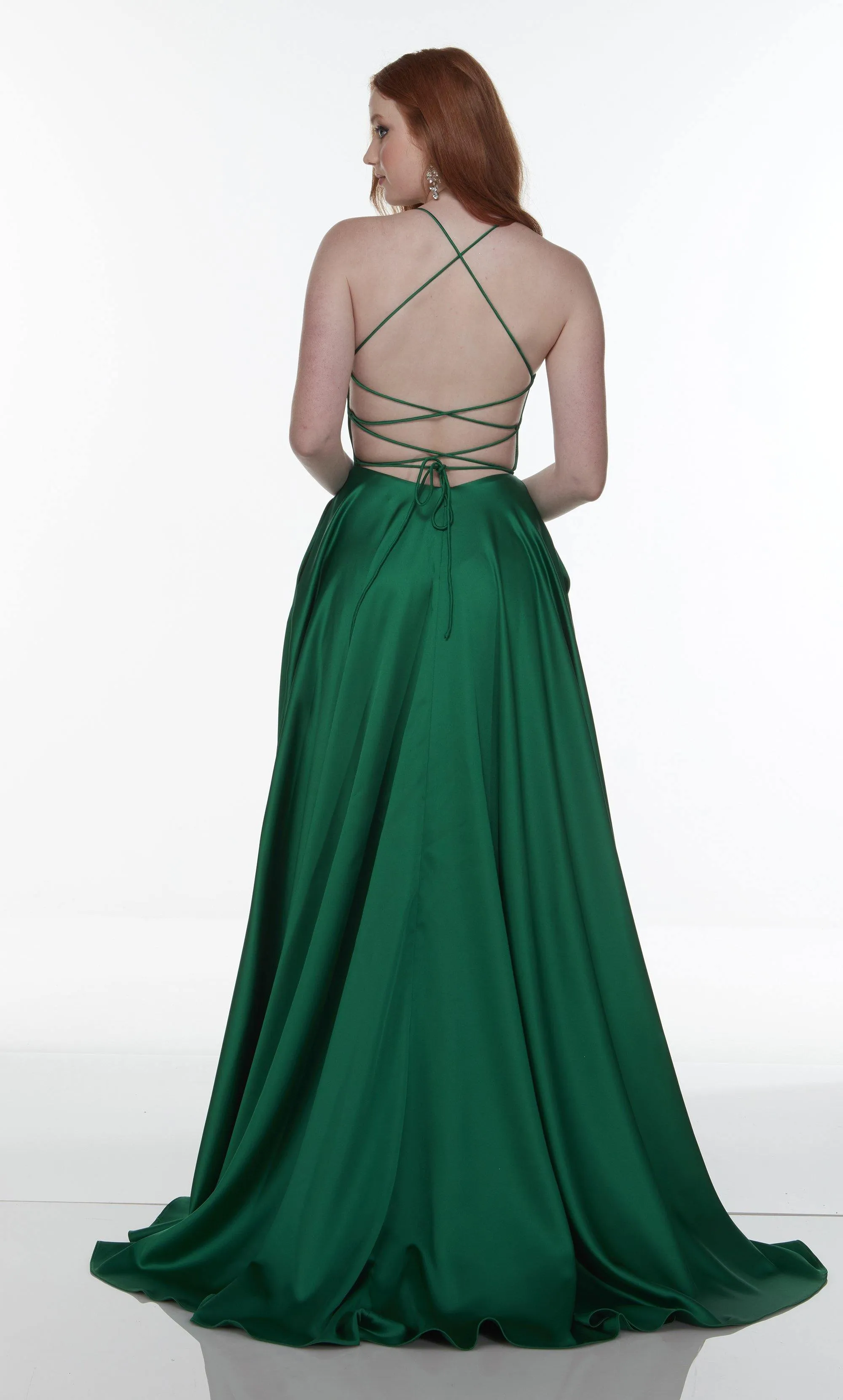 ALYCE Paris 1722 The Secret Dress - Long Plunging Slit Flowy Dress sold by Alyce Paris product image thumbnail 4