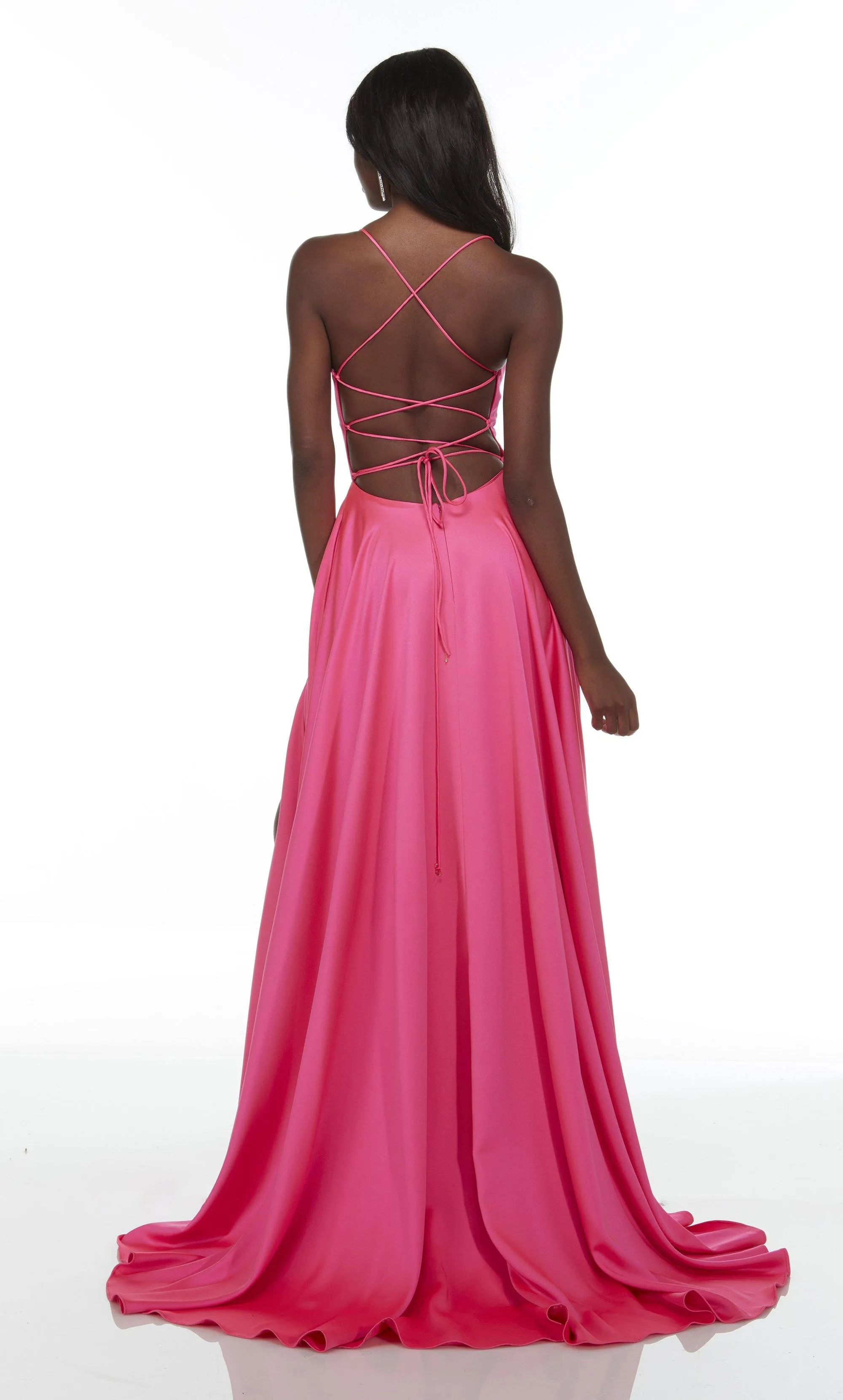 ALYCE Paris 1722 The Secret Dress - Long Plunging Slit Flowy Dress sold by Alyce Paris product image thumbnail 2