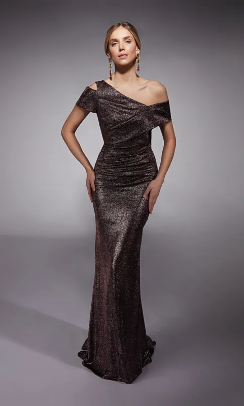 ALYCE Paris 27762 Special Occasion One Shoulder Ruched/draped Straight Dress sold by Alyce Paris