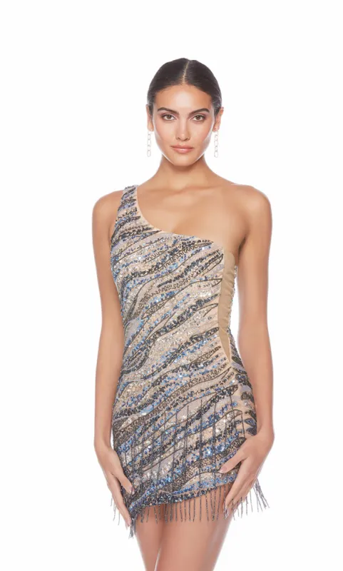 ALYCE Paris 84011 One Shoulder Embellished Straight Dress sold by Alyce Paris