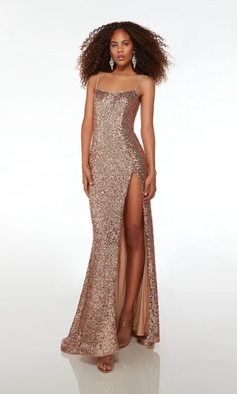 ALYCE Paris 61681 Alyce Long Scoop Shimmery/sparkly Straight Dress sold by Alyce Paris